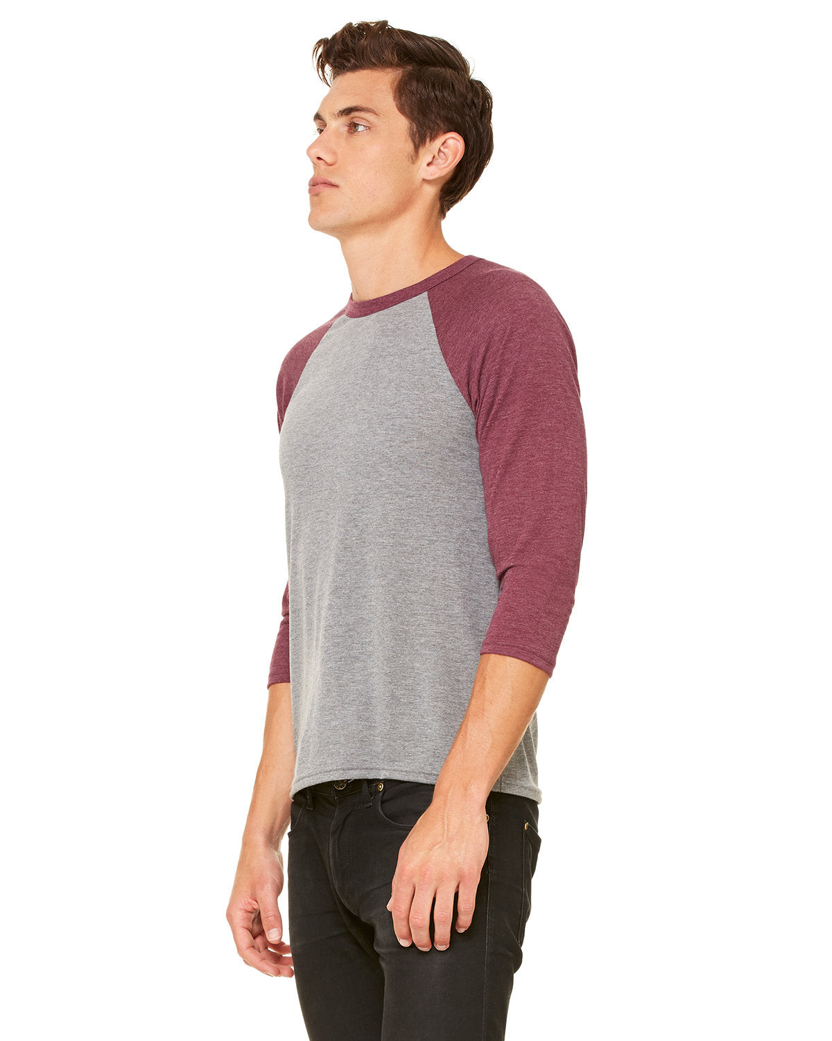 Bella + Canvas 3200 Unisex 3/4 Sleeve Baseball Tee - Soft Cotton Jersey Shirt for Men & Women - Perfect for Casual Wear, Sports & Team Uniforms