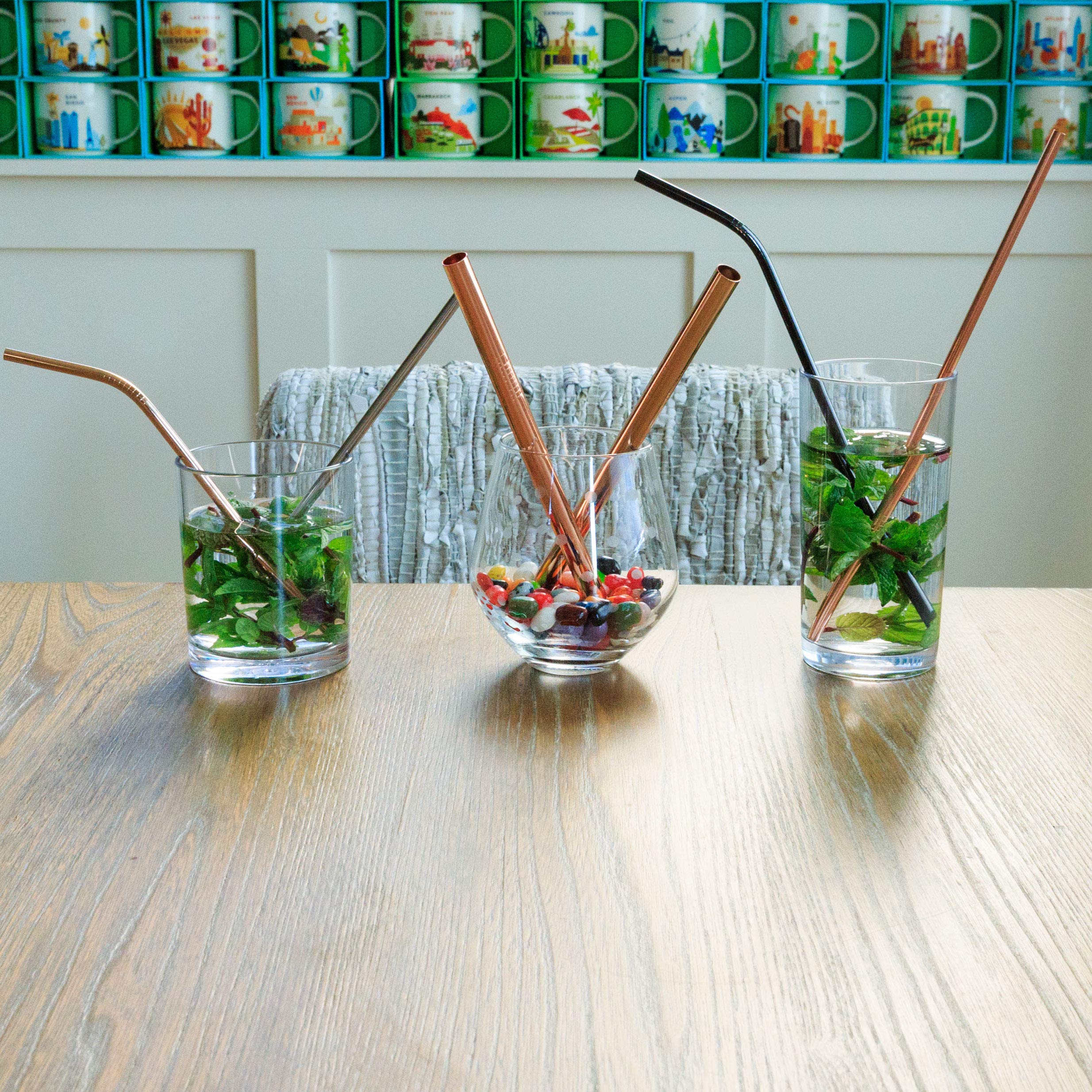 Eco-Friendly Reusable Stainless Steel Straws Set - 4 Colors, 2 Extra Wide Straws for Smoothies & Bubble Tea, Fits 20oz & 30oz Tumblers - Perfect for Home, Office, Travel & Outdoor Activities