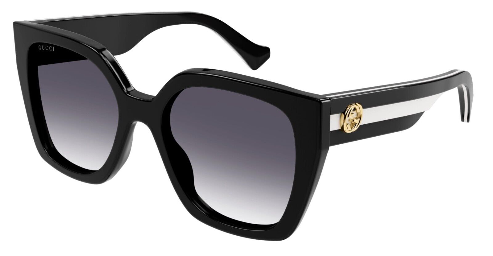 Gucci GG1300S 004 Black/Grey Gradient Oversize Square Women's Sunglasses | Luxury Designer Shades for Women | Perfect for Beach, Driving & Fashion Outfits