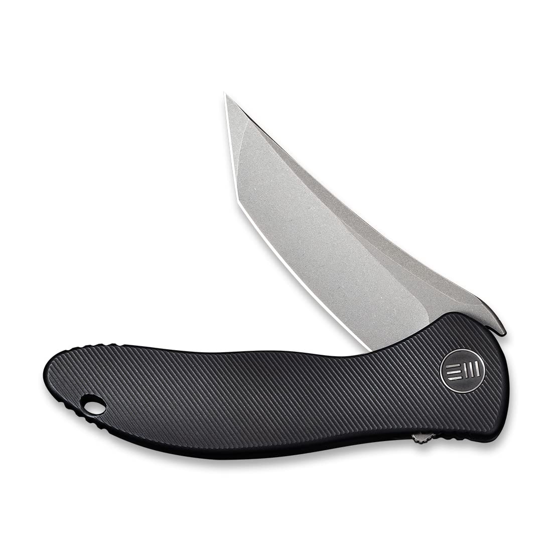 WE Knife WE2012B Mini Synergy Framelock Folding Knife - Black Titanium Handle, Premium EDC Pocket Knife for Outdoor Camping, Hiking & Everyday Carry