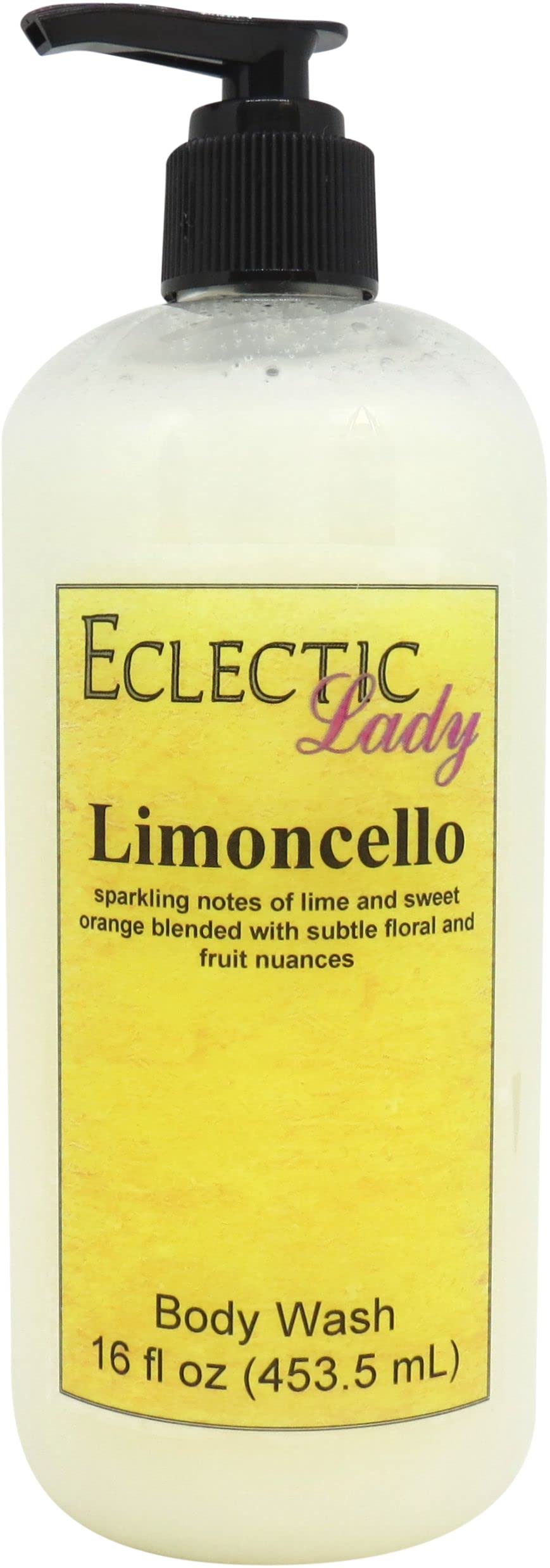 Limoncello Scented Liquid Pearl Body Wash - 3-in-1 Bubble Bath, Hand Soap & Shower Gel | Phthalate-Free, Handcrafted in USA (16 oz) | Perfect for Spa Days, Gift Giving & Luxury Bath Time