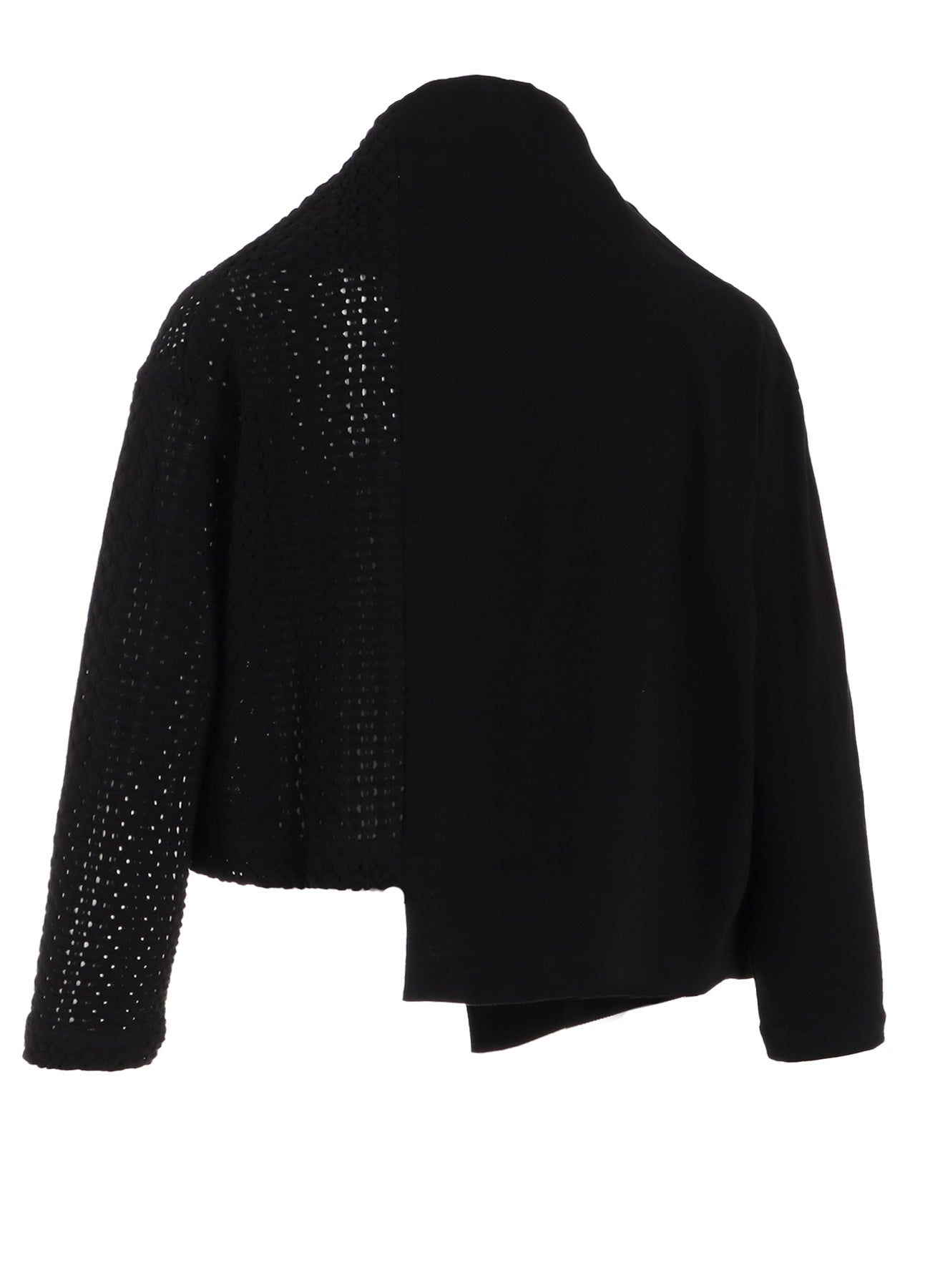 Stylish Cotton Jersey & Lace Off-Neck 3-Button Jacket for Women - Perfect for Office Wear, Casual Outings & Spring Layering