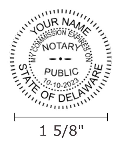 Deluxe Delaware Notary Public Seal Embosser & Self-Inking Stamp Combo Set (Blue, 2-Piece) - Perfect for Legal Documents, Contracts & Official Paperwork