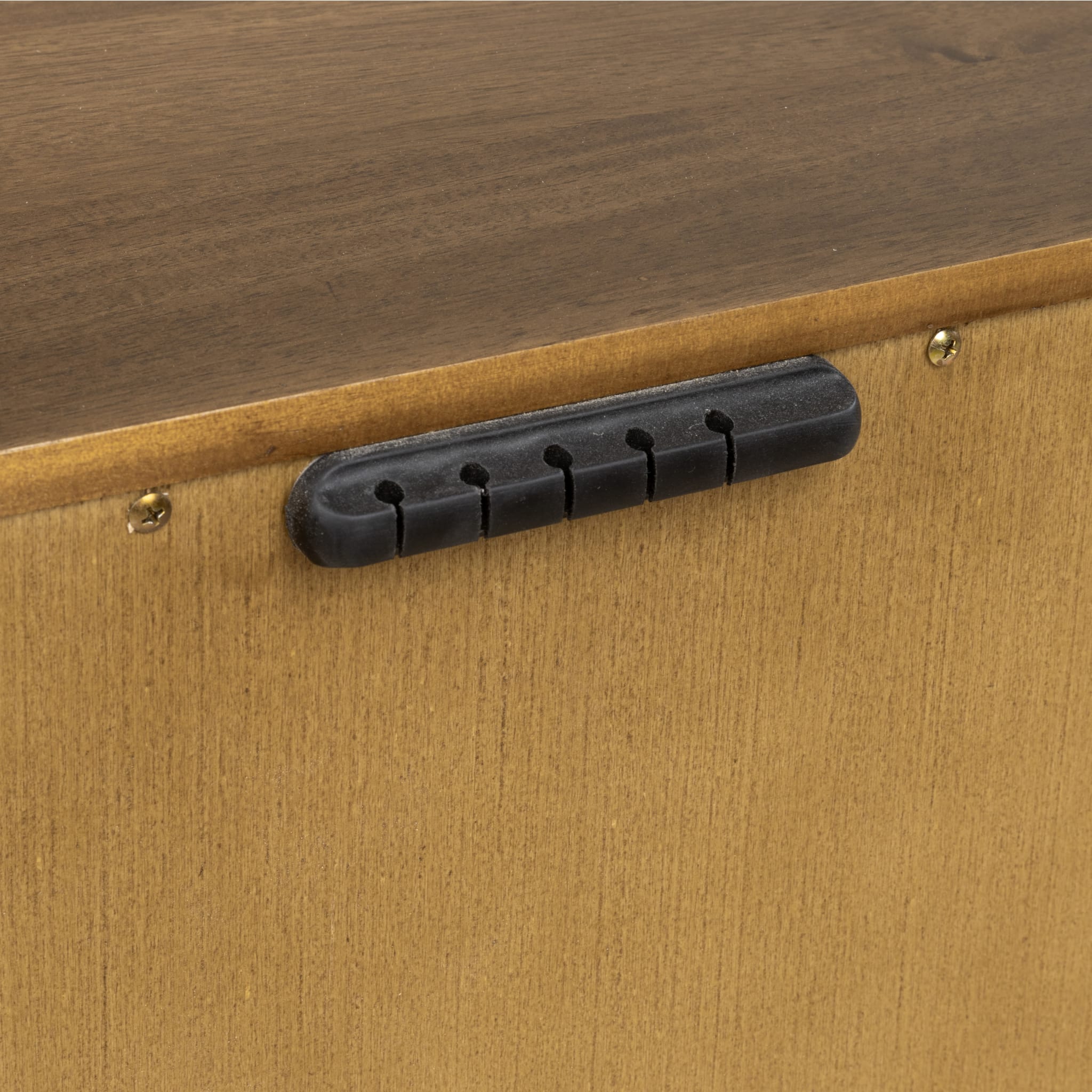 Boka Two Drawer Acacia Wood Nightstand in Impala Finish - Solid Wood Bedside Table for Bedroom, Living Room & Guest Room