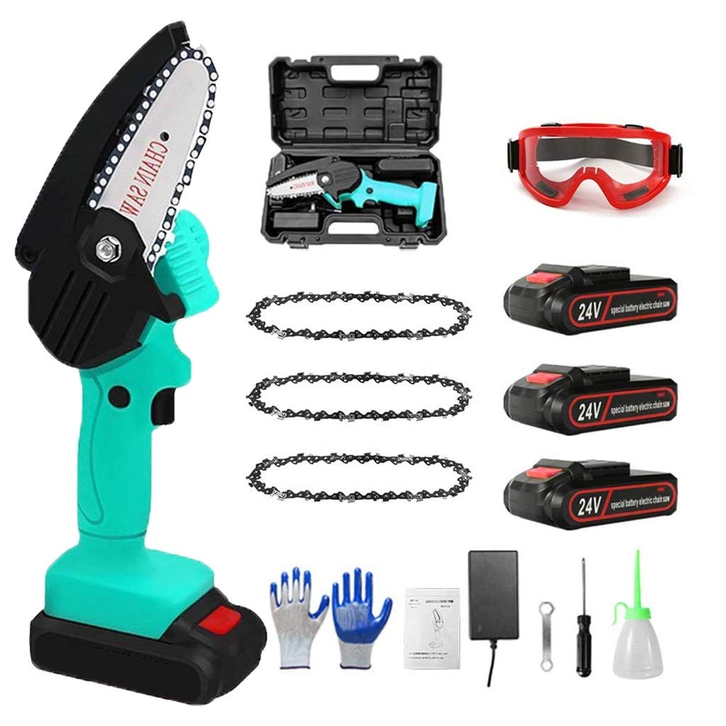 **Cordless Electric Pruning Saw - Mini Chainsaw with 3PCS Batteries & Chains, Portable Rechargeable Electric Tree Trimmer for Courtyard, Garden, Wood Cutting & Branch Pruning | Perfect for DIY Landscaping, Tree Care & Outdoor Maintenance**