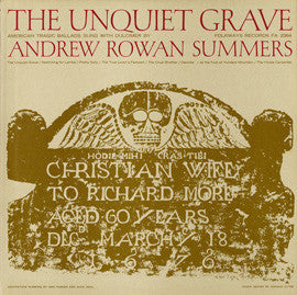 Andrew Rowan Summers - The Unquiet Grave LP Vinyl Record (VG+ Condition) - Perfect for Vintage Music Collectors & Folk Enthusiasts