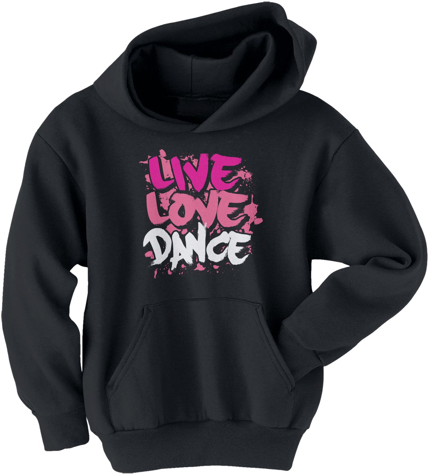 Threadrock Big Girls' Live Love Dance Youth Hoodie Sweatshirt - Cozy Pullover for Teens, Cute Graphic Sweater for School, Casual Wear & Dance Practice