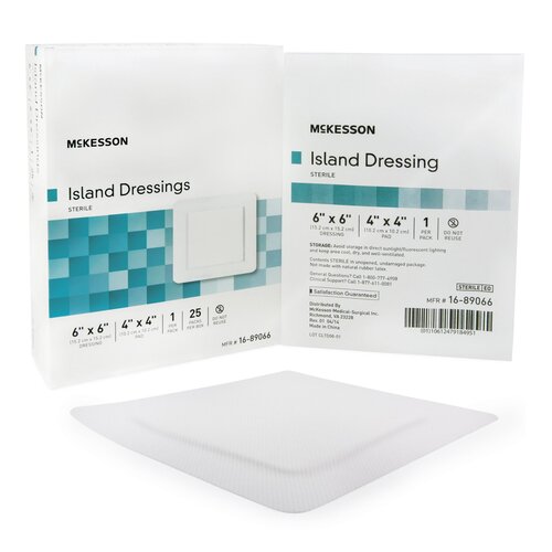 McKesson Island Dressing - Sterile Wound Care Pads for First Aid, Burns & Surgical Wounds (Various Sizes) - Ideal for Home, Hospital & Emergency Kits