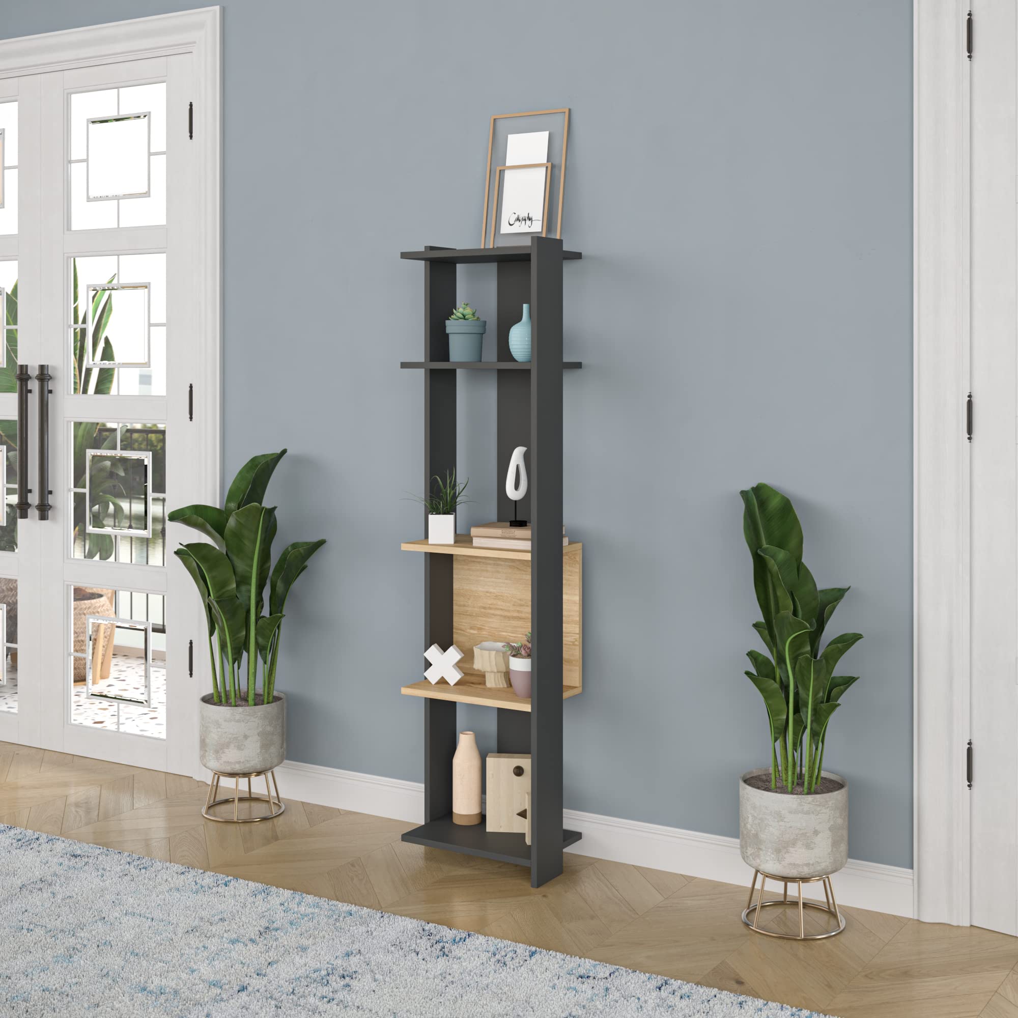 Modern Narrow Bookcase 65