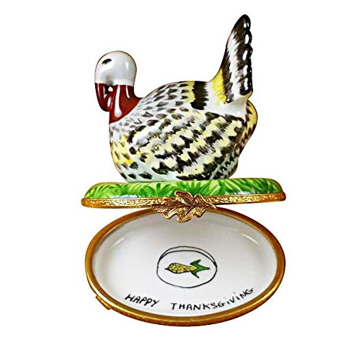 Proud Turkey French Limoges Boxes - Hand-Painted Porcelain Collectible Figurines & Decorative Gift Boxes for Home Decor, Wedding Favors, and Holiday Presents
