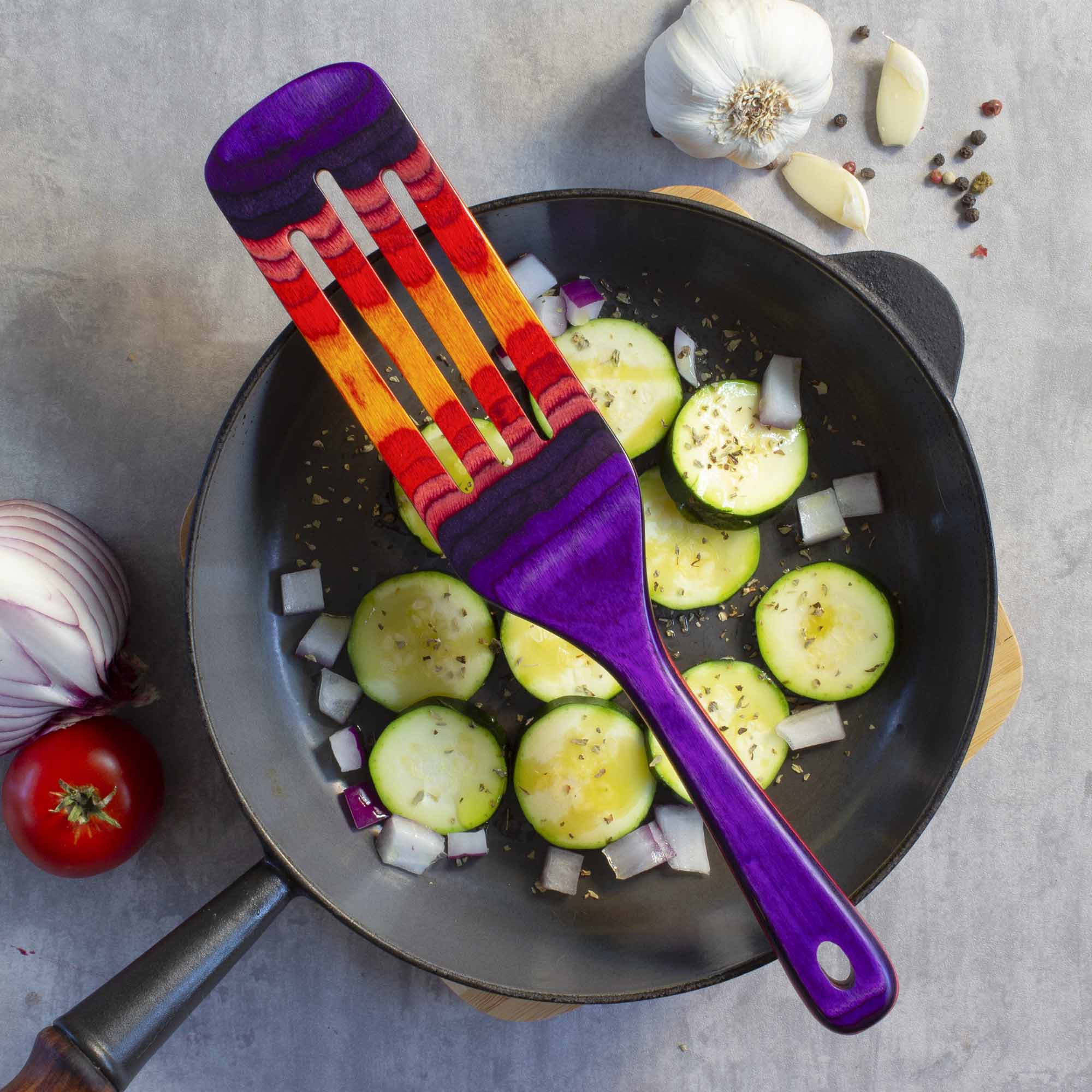 Baltique® Waikiki Collection Wooden Spurtle - 13 Inch Premium Kitchen Utensil for Stirring, Mixing & Serving - Perfect for Cooking, Baking & Pancake Flipping