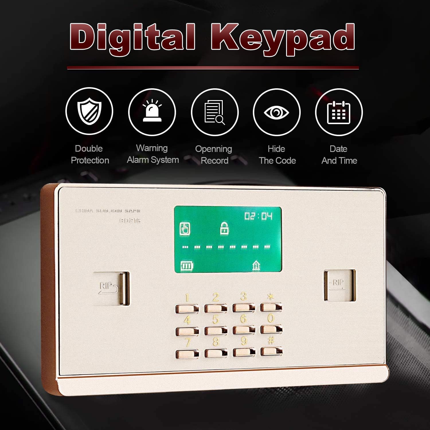 TIGERKING Large Home Safe Box with Dual Key Lock & Password Protection - 3.7 Cubic Feet Security Safe for Money, Jewelry & Important Documents | Ideal for Home, Office & Business Use