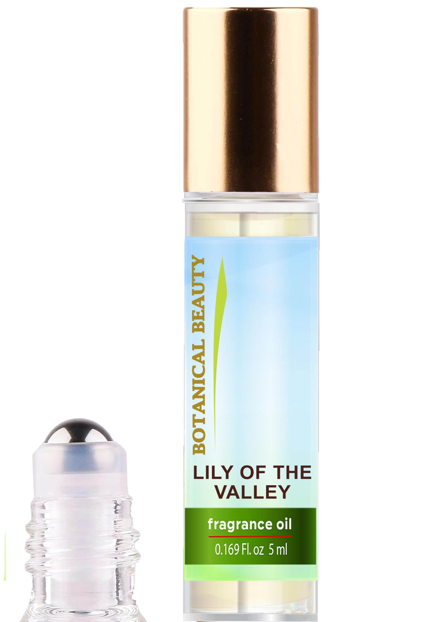 Botanical Beauty Lily of the Valley Fragrance Oil Roll-On 0.17 fl oz (5 ml) - Alcohol-Free, Long Lasting Rollerball Perfume for Women - Perfect for Daily Wear, Travel & Gift Giving