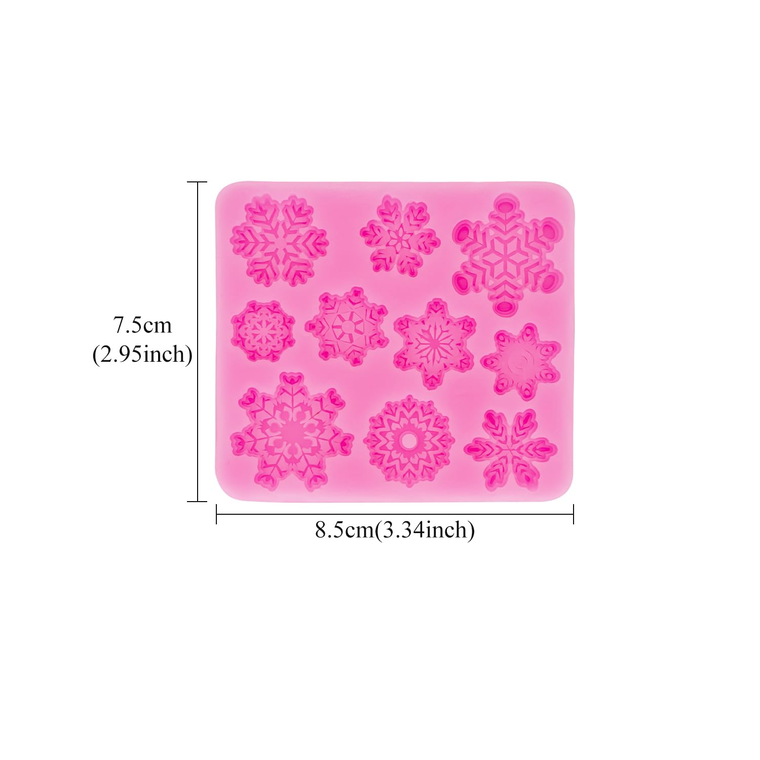 Dohia Christmas Silicone Molds for Chocolate & Candy Making - Reusable Non-Stick Baking Molds for Small Candies, Cookies & Desserts (Hot Pink) - Perfect for Holiday Baking, DIY Treats & Party Favors