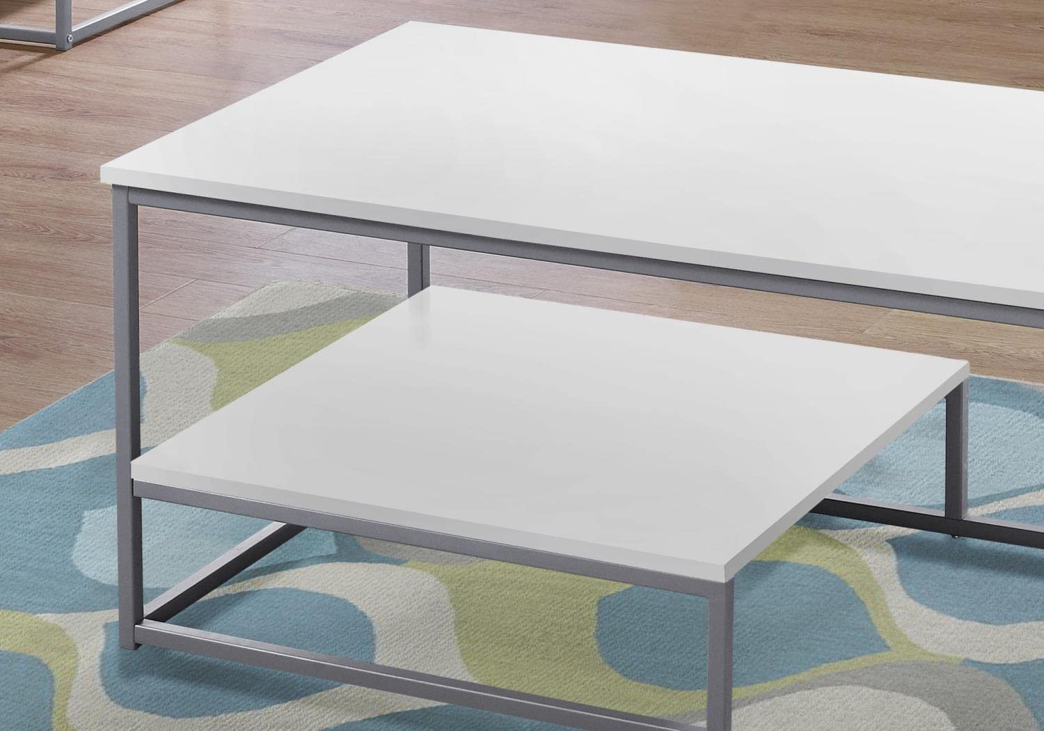 Monarch Specialties 5-Piece Dining Table Set - White Wooden Kitchen Table with 4 Chairs - Perfect for Small Spaces, Breakfast Nook, and Apartment Dining