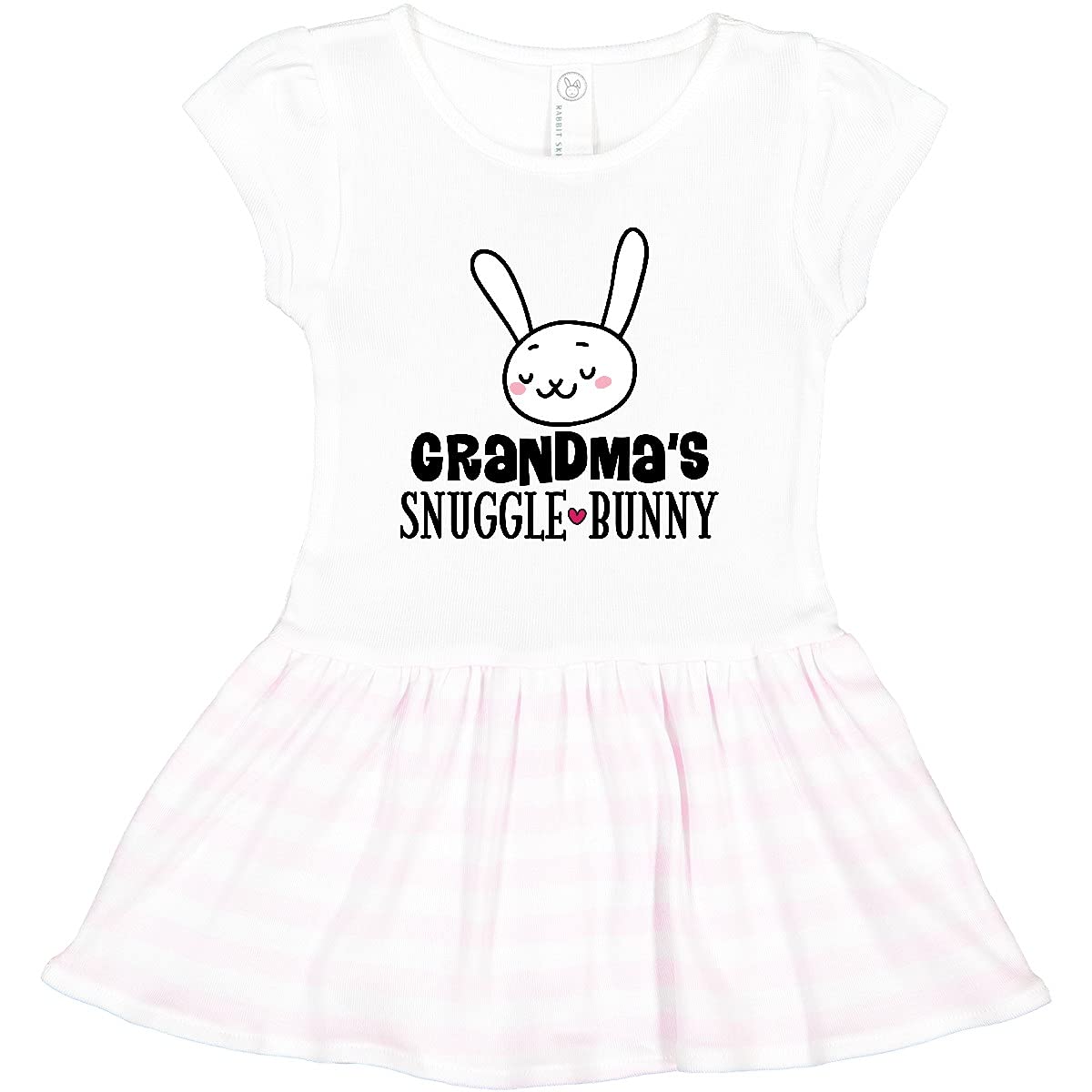 Inktastic Grandma Snuggle Bunny Easter Outfit - Adorable Toddler Bunny Dress for Girls, Soft Cotton Easter Dress for Baby & Kids - Perfect for Easter Photos, Spring Celebrations & Family Gatherings