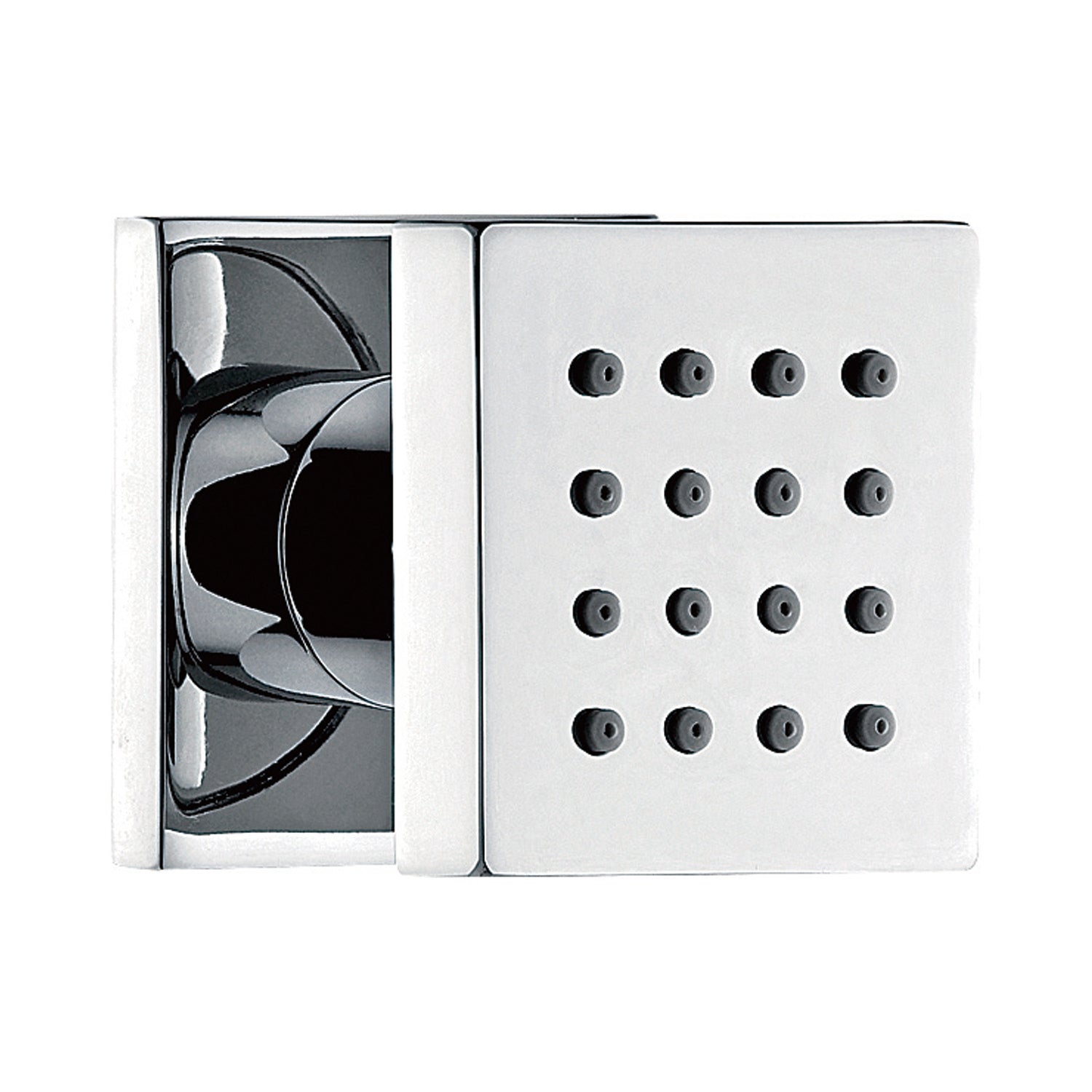 DAX 1014 BN Brass Square Body Jets with Brushed Nickel Finish - Premium Bathroom Shower Fixtures for Modern Home Spa Experience