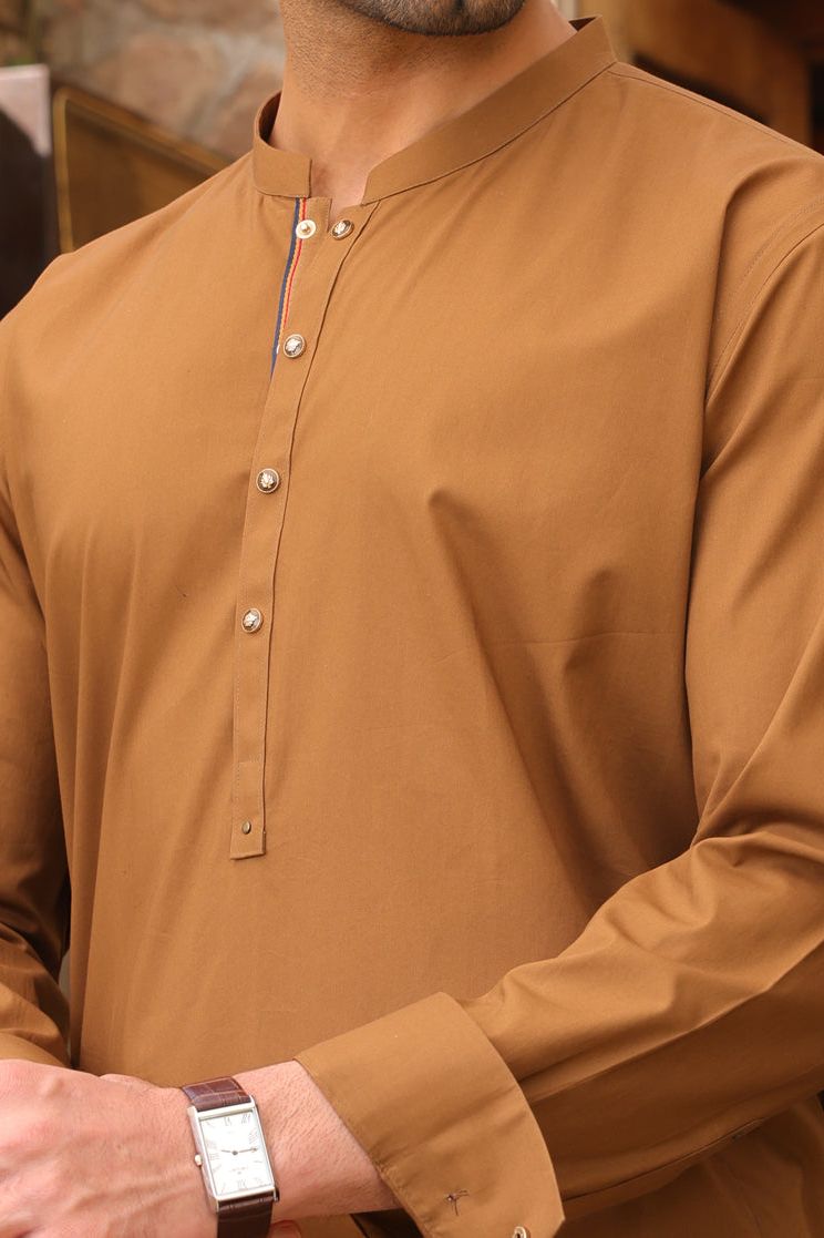 Premium Cotton Dust Kurta Pajama Set for Men - Traditional Pakistani Outfit by J. Junaid Jamshed - Perfect for Eid, Weddings & Cultural Events