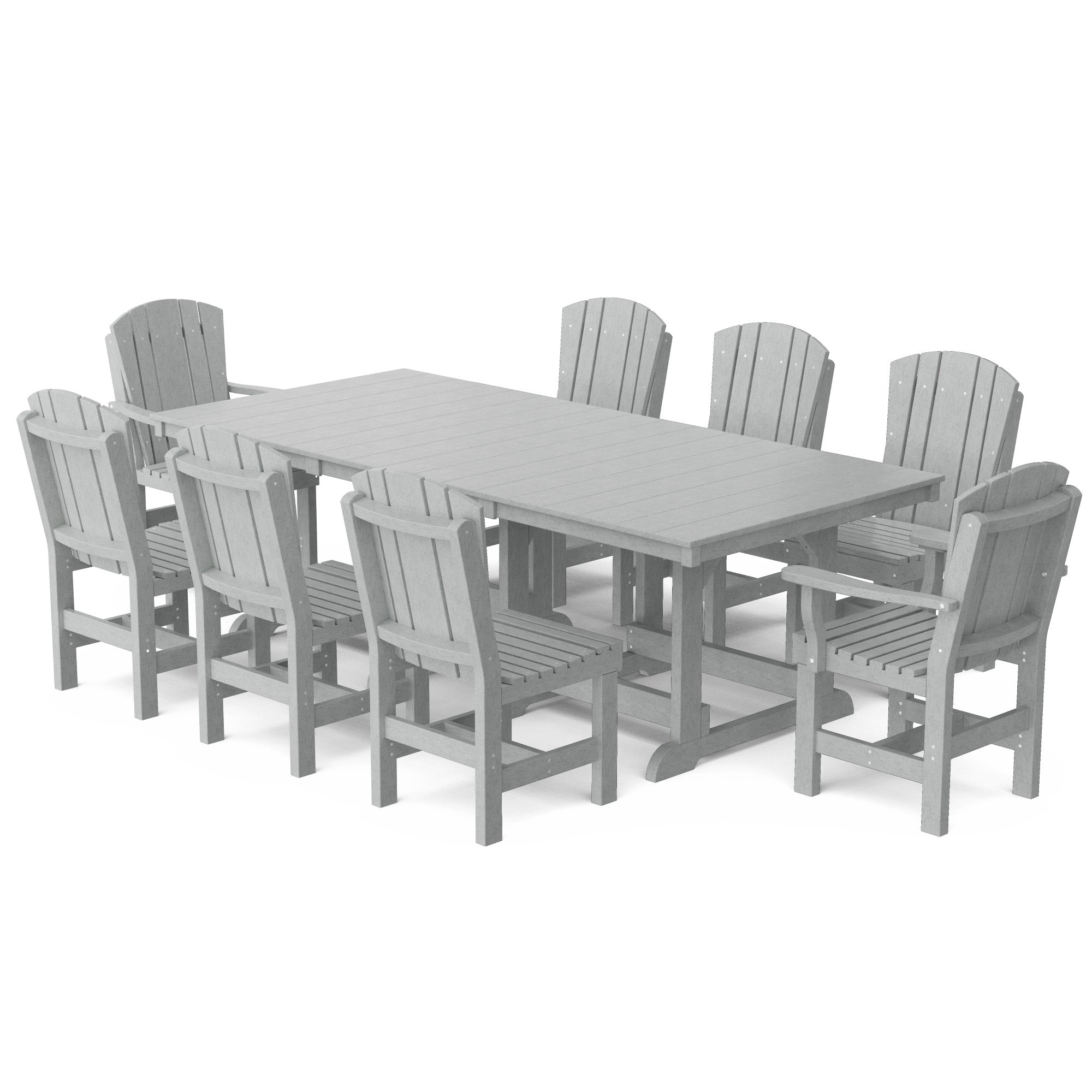 Heritage 9-Piece 44x94 Inch Dining Table Set - Perfect for Family Gatherings, Dinner Parties & Formal Dining Rooms
