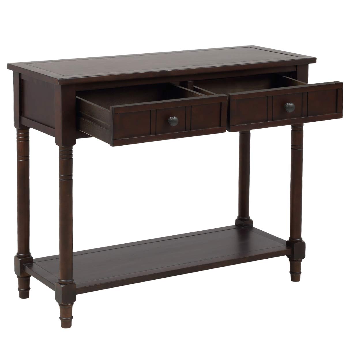 Merax Wooden Console Table - Entryway Sofa Table with Storage Shelf, Modern Sideboard for Living Room, Hallway & Bedroom Decor