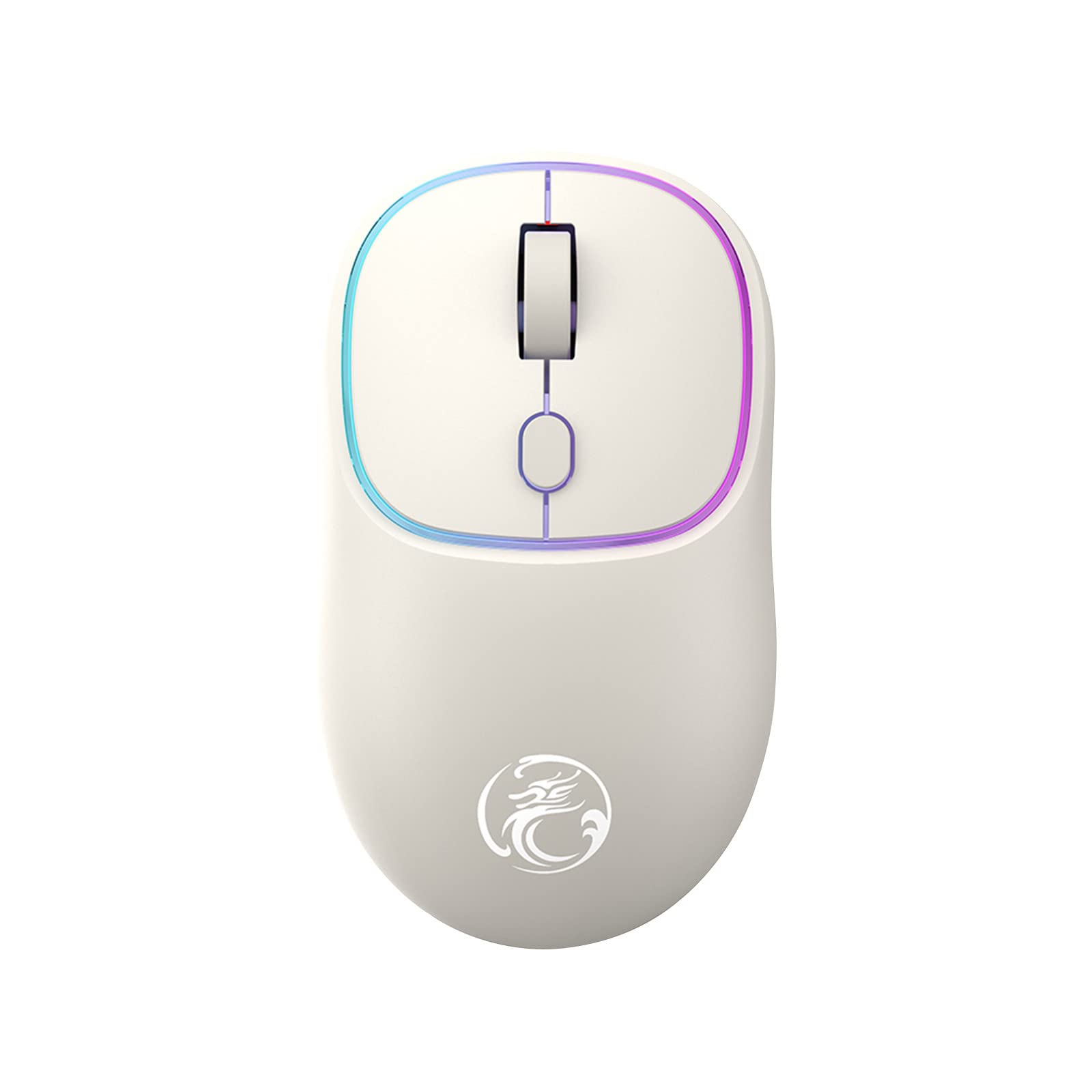 Wireless 2.4G RGB Gaming Mouse with USB Receiver - Silent Click Ergonomic Computer Mouse for PC Laptop - Perfect for Office Work, Gaming & Home Use
