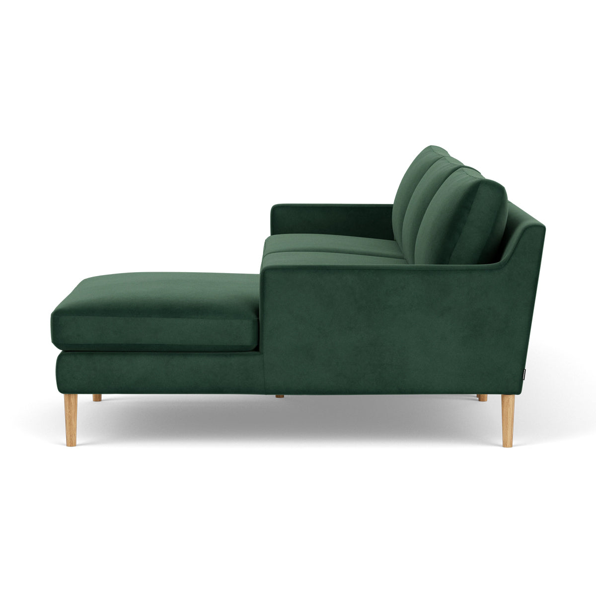 Astha Velvet Right Chaise Sofa - Luxurious Modern Sectional Couch for Living Room, Lounge & Home Theater - Comfortable Upholstered Furniture with Soft Velvet Fabric
