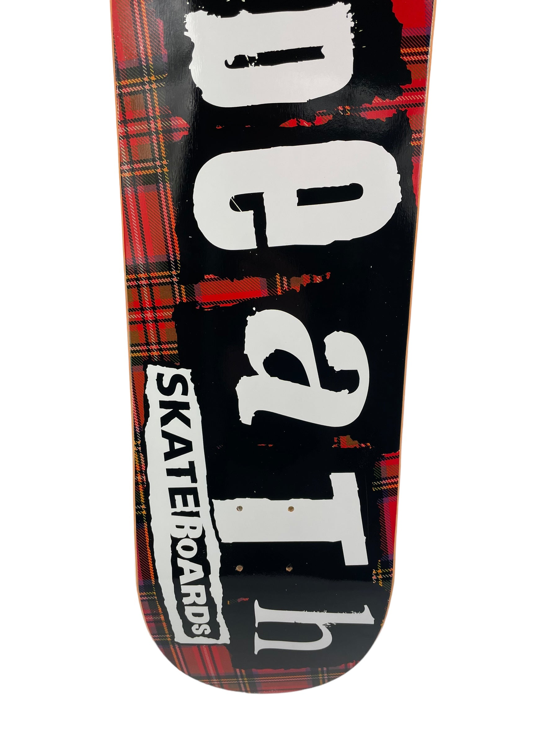 Death Tartan Punk Skateboard Deck by Death Skateboards - Choose Your Size - Perfect for Street Skating & Punk Style