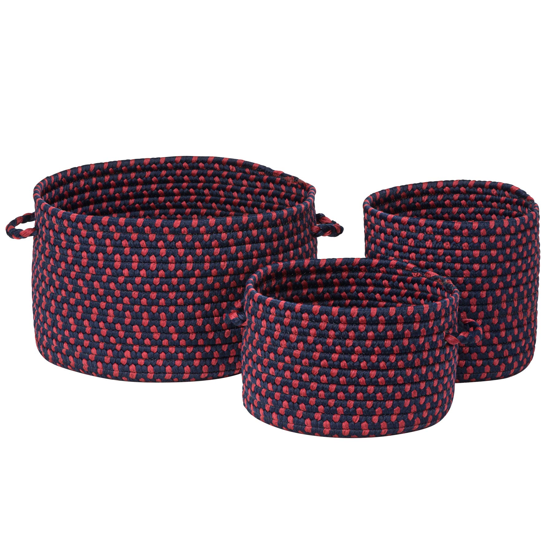 Colonial Mills Early Years Braided Toy Storage Basket Set - 3-Piece Woven Bins for Kids Room (10