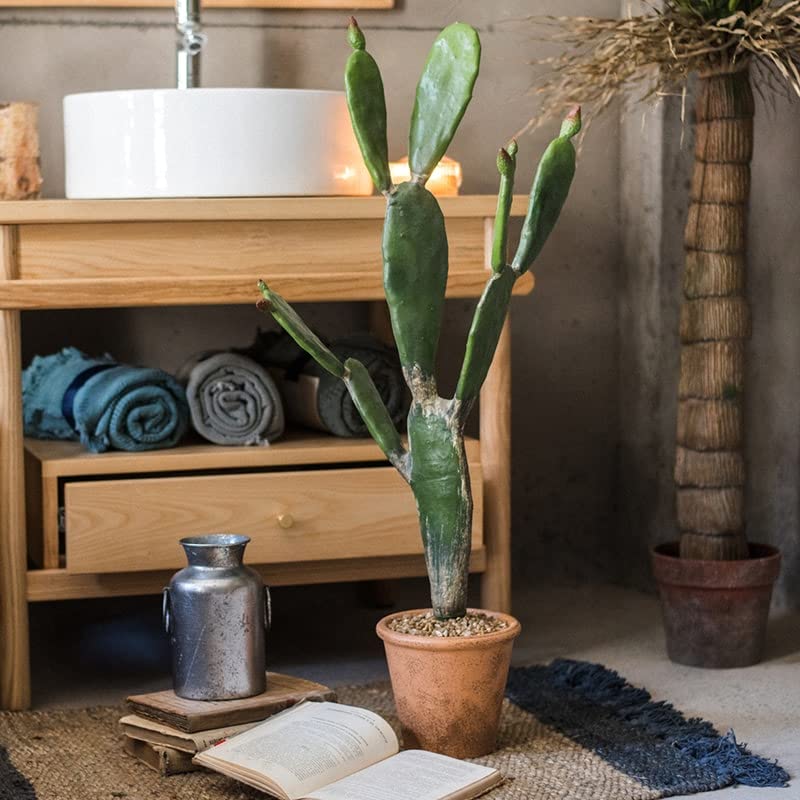 Artificial Morelos Cactus Plant - Lifelike Fake Cactus Decor for Home, Office & Indoor Spaces - Perfect for Boho, Modern & Desert Style Decorations
