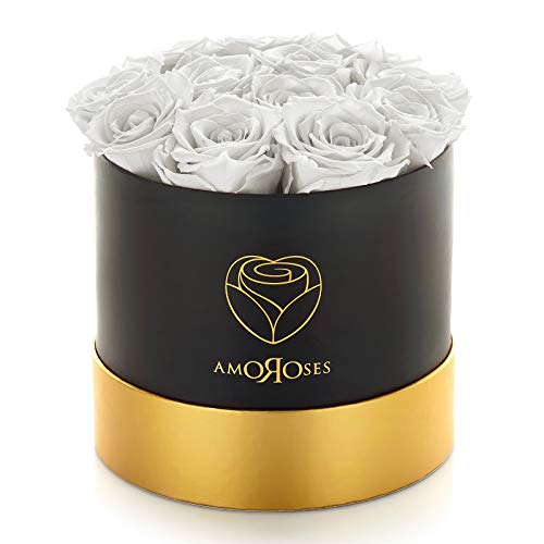 Scatola Nera Con Rose Bianche