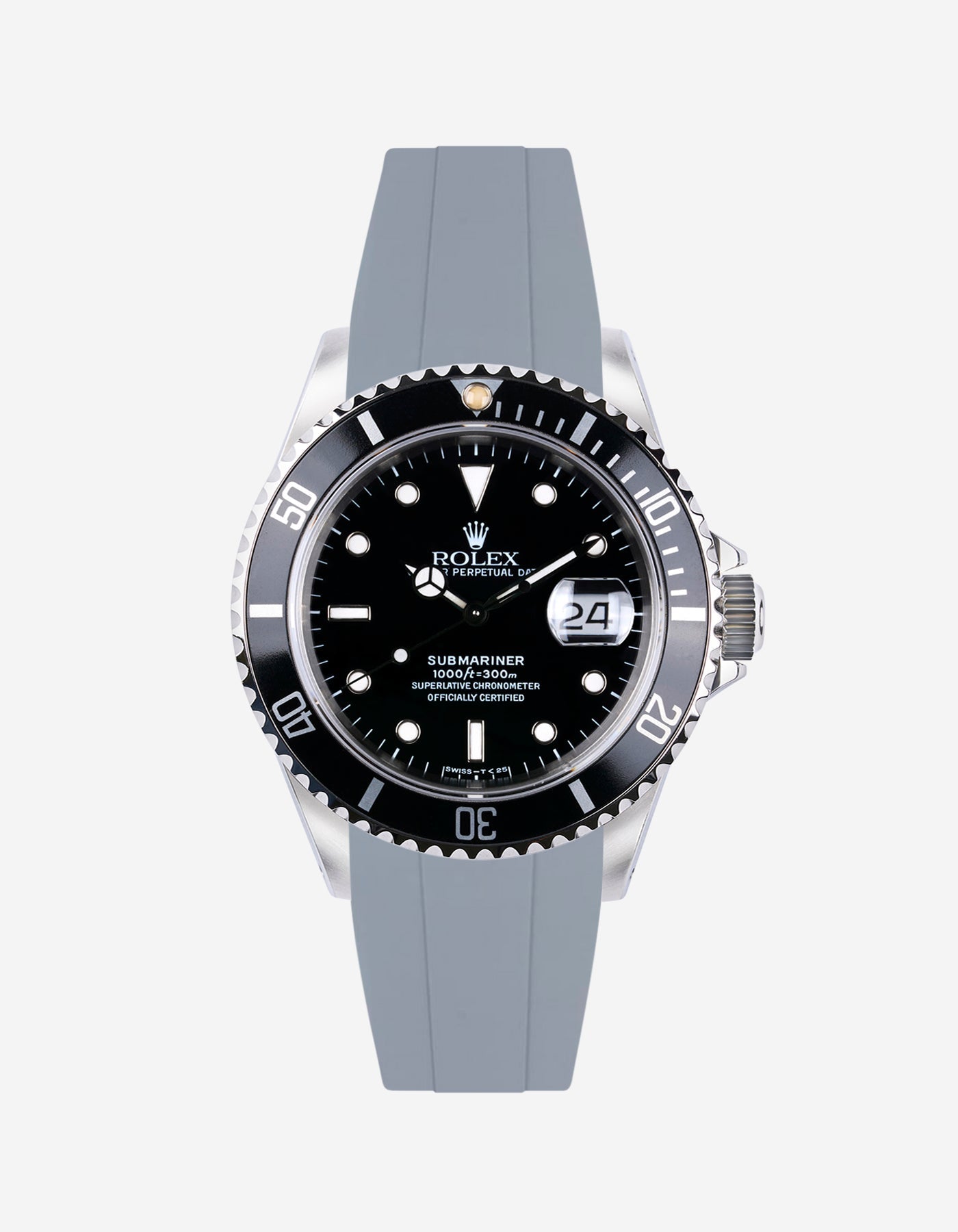 Premium FKM Rubber Watch Band for Rolex Submariner 16610 - Durable, Waterproof Replacement Strap for Diving, Swimming & Outdoor Adventures