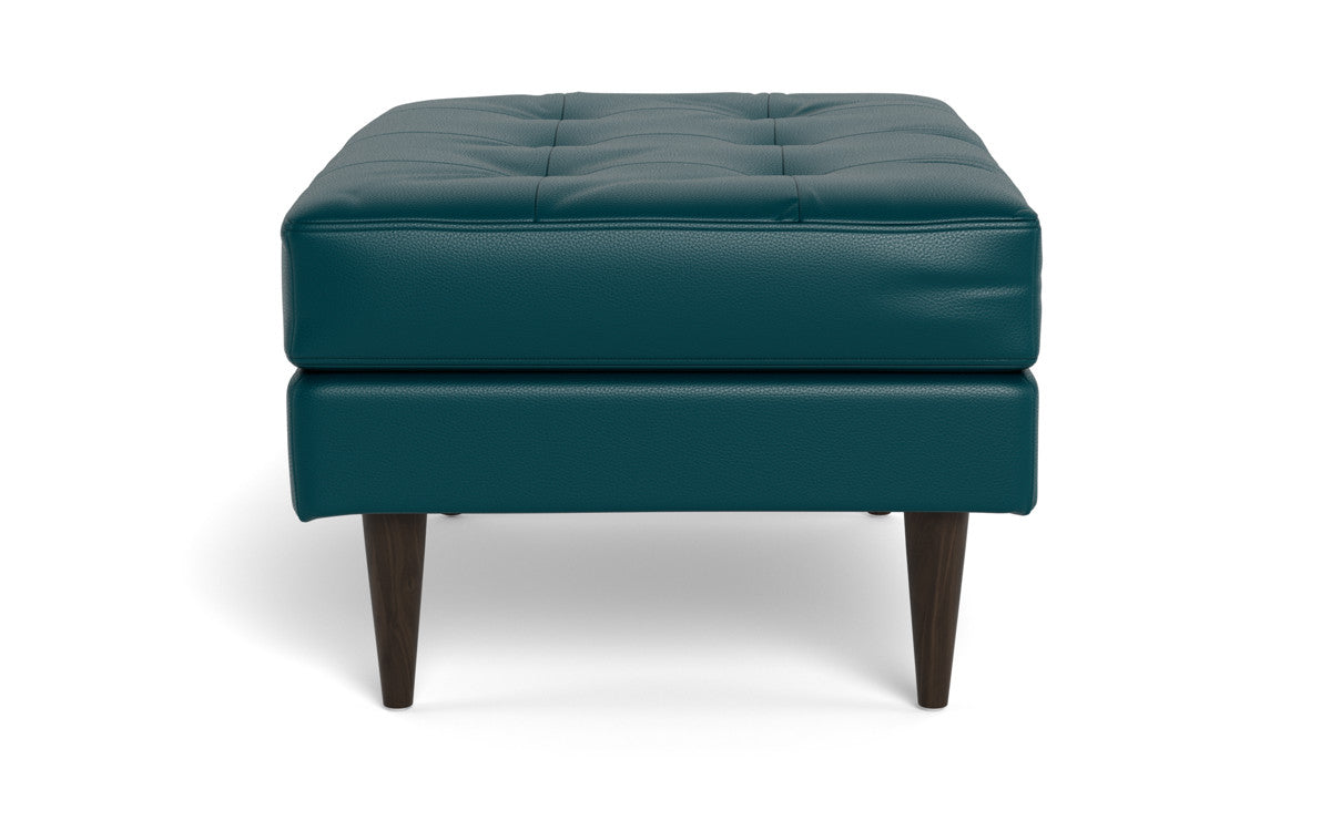 Premium Wallace Leather Ottoman - Stylish Footrest & Storage Bench for Living Room, Bedroom, or Office - Extra Seating & Home Decor Accent