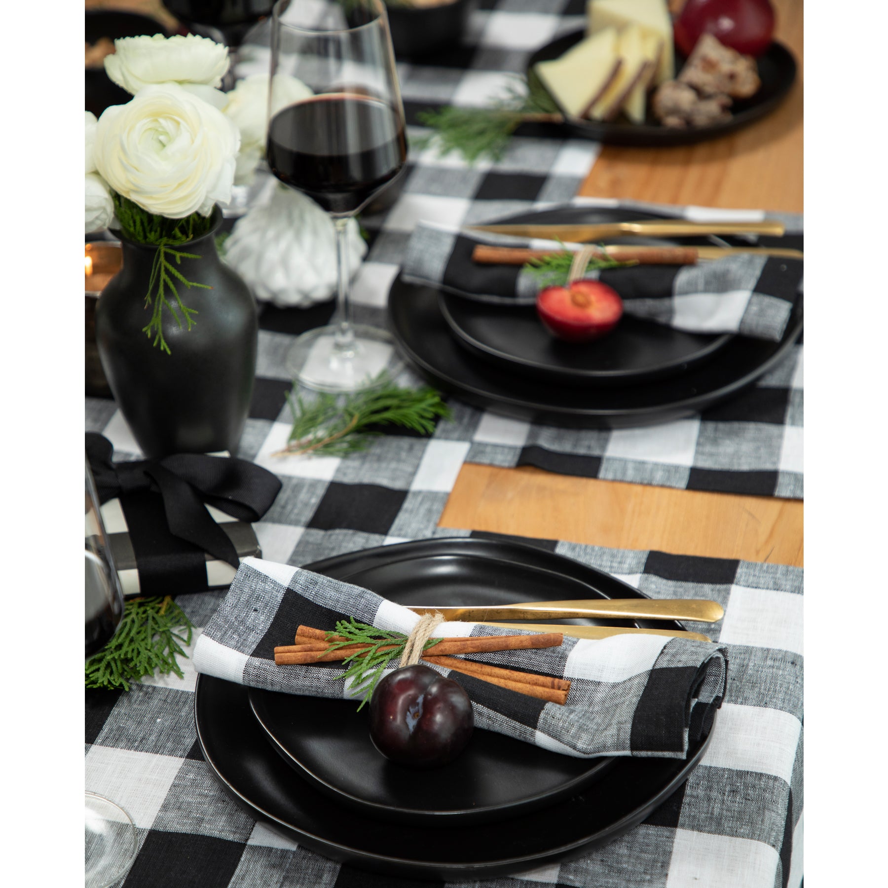 Buffalo Check Cotton Placemats Set of 4 - Rustic Farmhouse Table Decor for Dining Room, Kitchen, and Holiday Gatherings