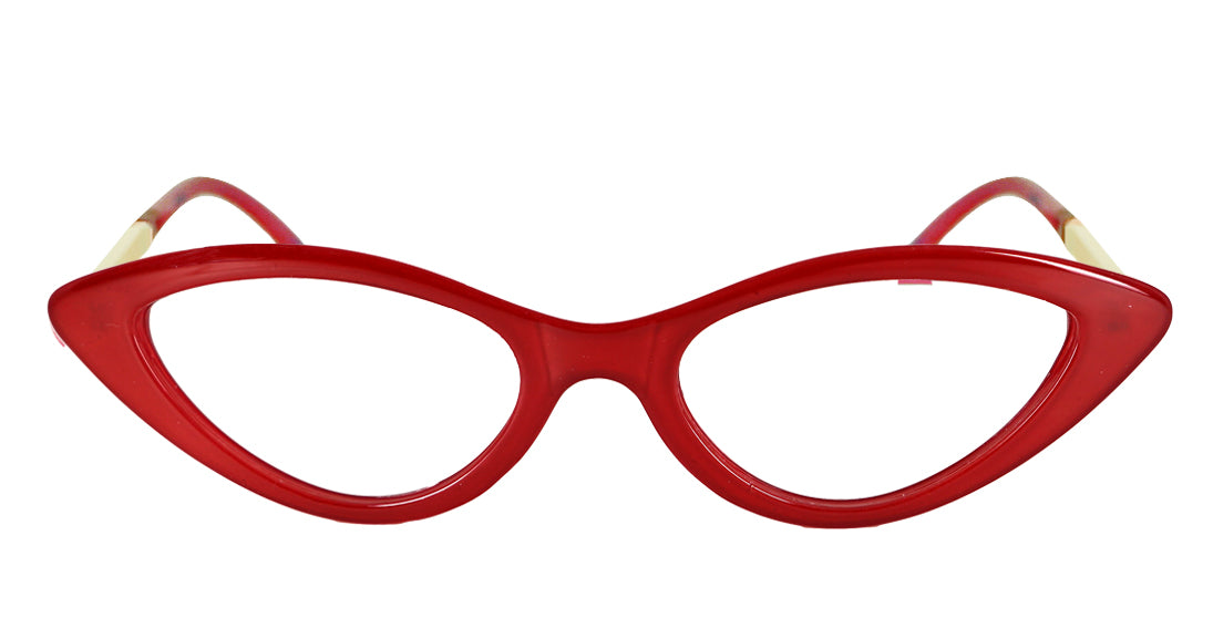 Pastel Cateye Sunglasses for Women - Plastic & Metal Frame ML1511R - Trendy Retro Style for Beach, Driving & Outdoor Fashion