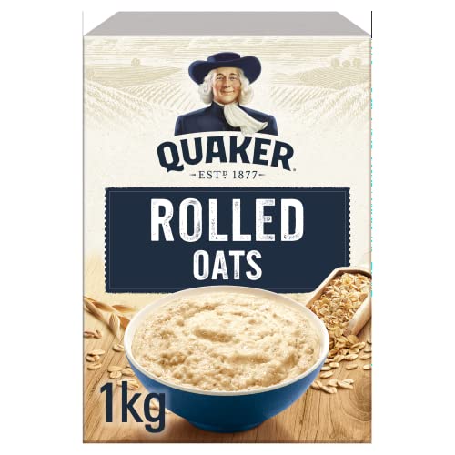 Quaker Oats Porridge 1kg - 100% Whole Grain Oatmeal for Breakfast, Baking & Healthy Snacks - Perfect for Overnight Oats, Cookies & Energy Bars