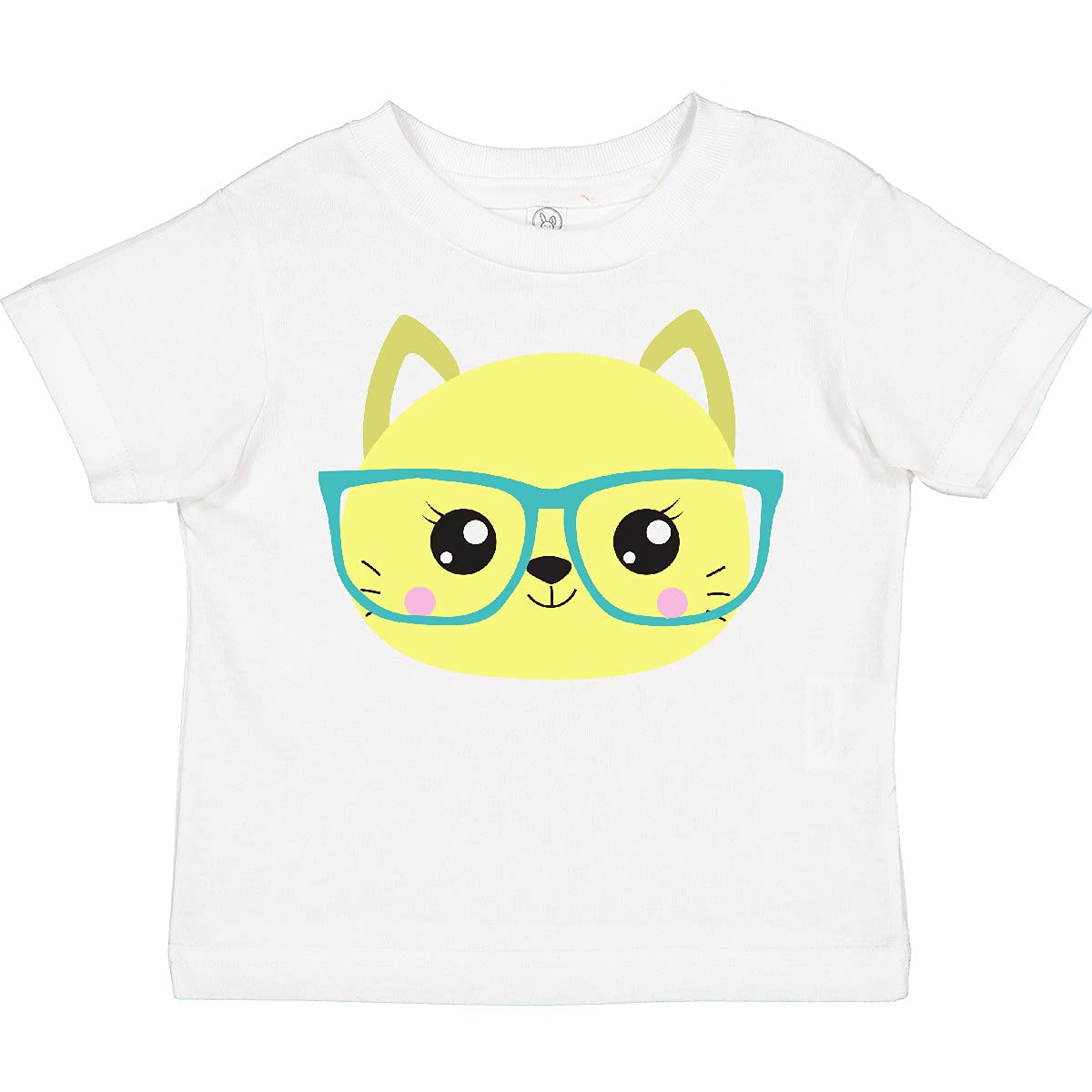 Inktastic Hipster Cat with Glasses - Adorable Kitten Toddler T-Shirt for Boys & Girls - Perfect for Playdates, Birthdays & Casual Wear