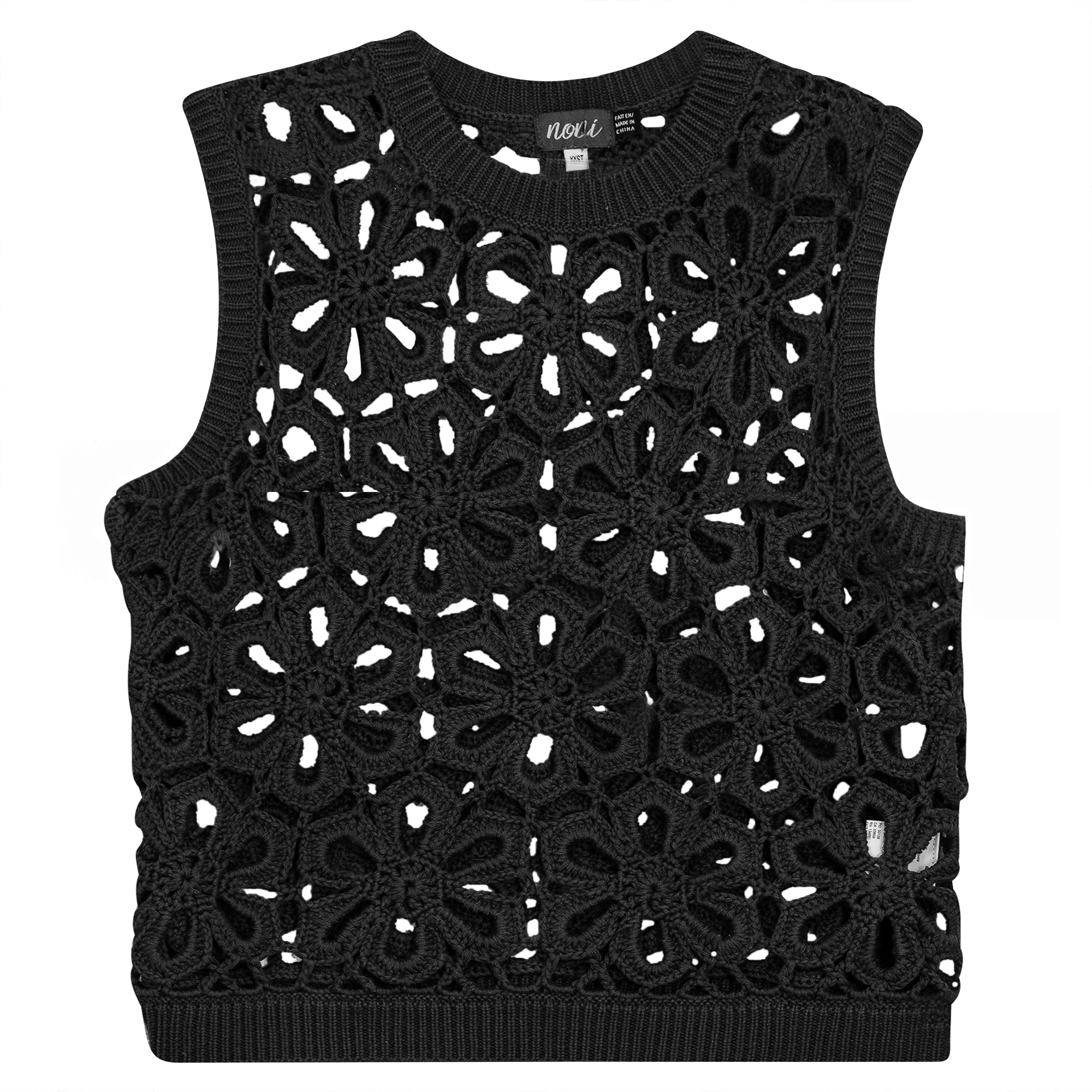 Floral Cropped Crochet Vest for Women - Boho Summer Beach Cover Up, Lightweight Lace Knit Cardigan for Outdoor Music Festivals & Vacations