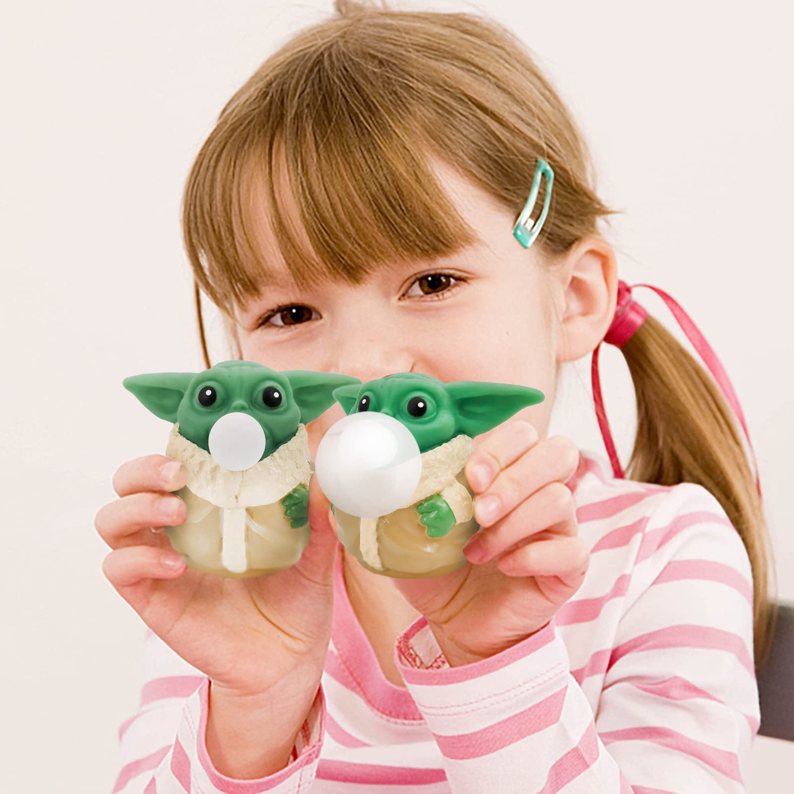 **Baby Yoda Squeeze Bubble Fidget Toy - Anti-Stress Anxiety Relief for Kids & Adults - Fun Pop It Sensory Toy for Relaxation & Focus - Perfect Gift for Star Wars Fans (Use at Home, Office, School, Travel)**