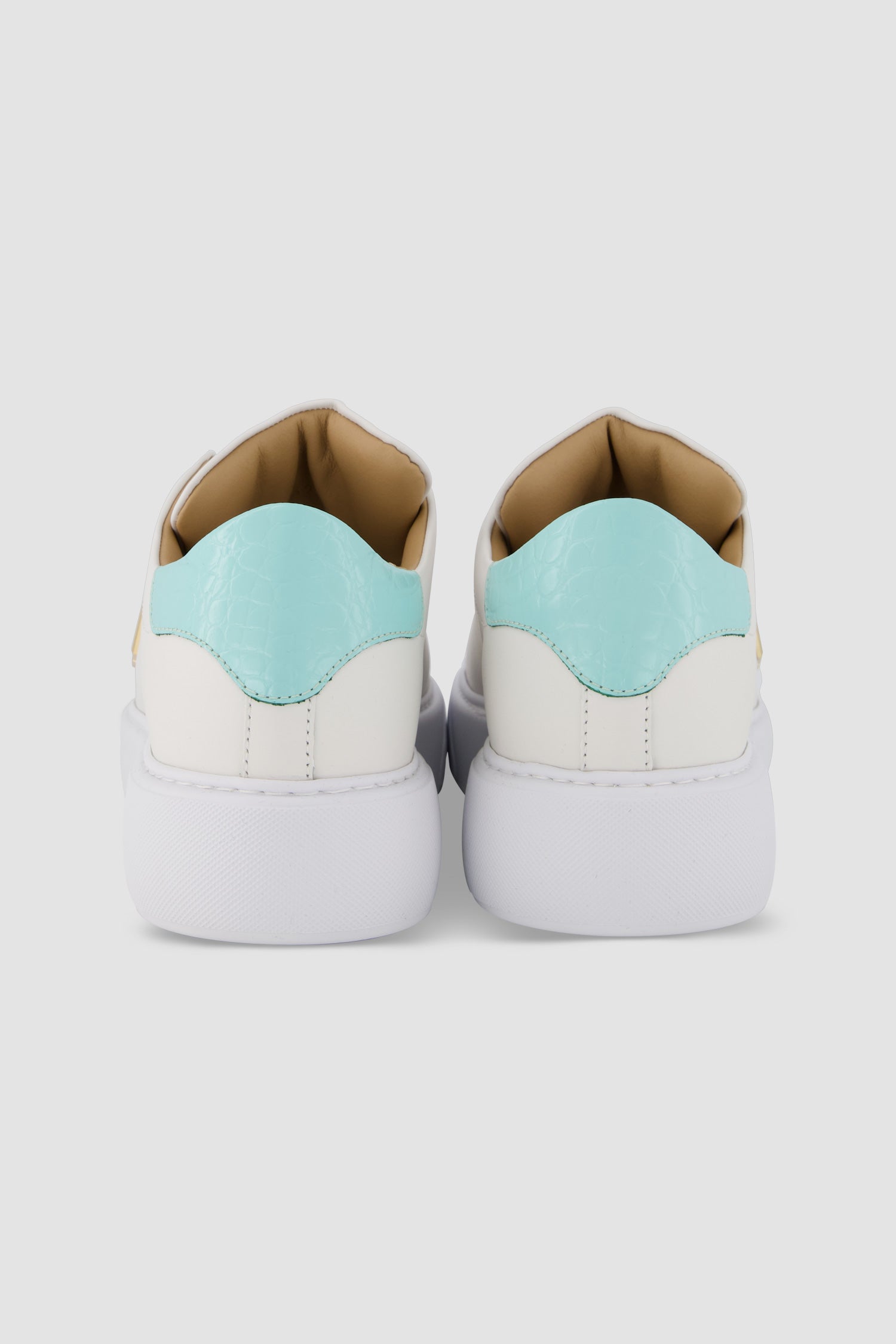 Philipp Plein White and Blue Hexagon Lo Top Sneakers for Men - Stylish Casual Shoes for Streetwear and Everyday Fashion