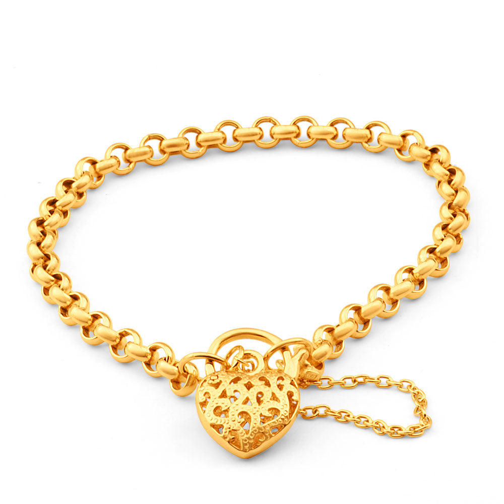 9ct Yellow Gold Silver Filled Belcher Bracelet - Elegant Jewelry for Women, Perfect for Weddings, Parties & Everyday Wear