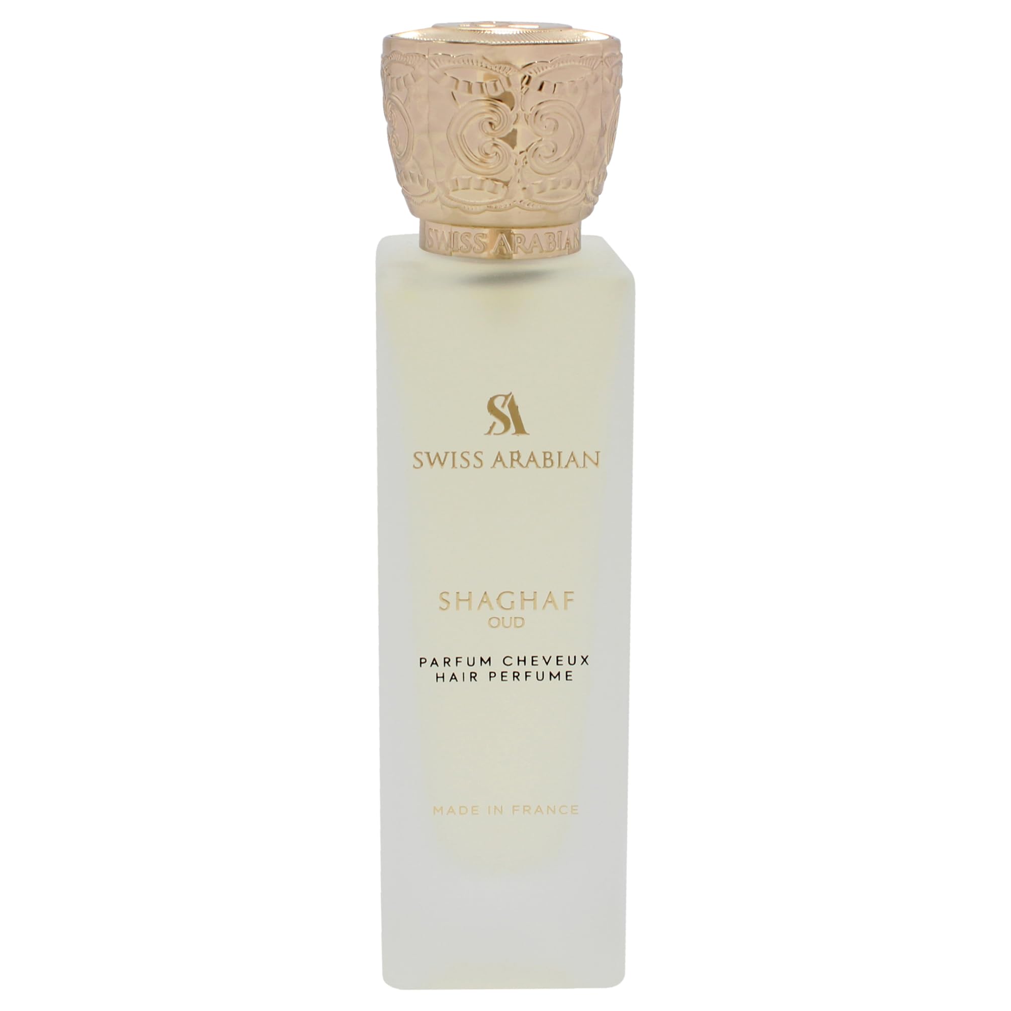 Swiss Arabian Shaghaf Oud Hair Perfume for Women - Long Lasting Oud & Gourmand Fragrance with Vitamin E - Saffron, Rose & Vanilla Scented Hair Mist - 1.7 oz - Perfect for Date Nights, Special Occasions & Daily Luxury