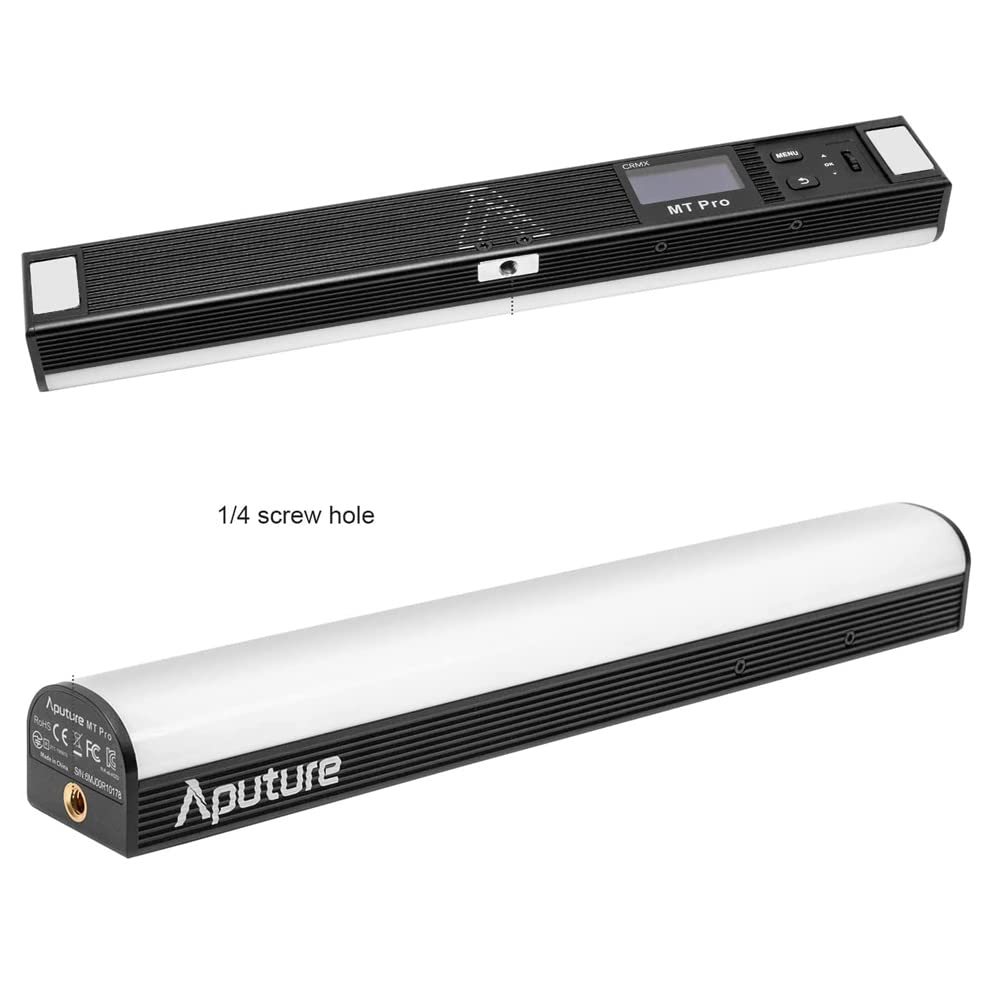 Aputure MT Pro Pixel-Mappable RGBWW Mini Tube LED Light - 7.5W, 2000K-10000K Color Temperature, 614 Lux @ 0.5m (6500K) with Grid - Perfect for Photography, Videography, and Studio Lighting
