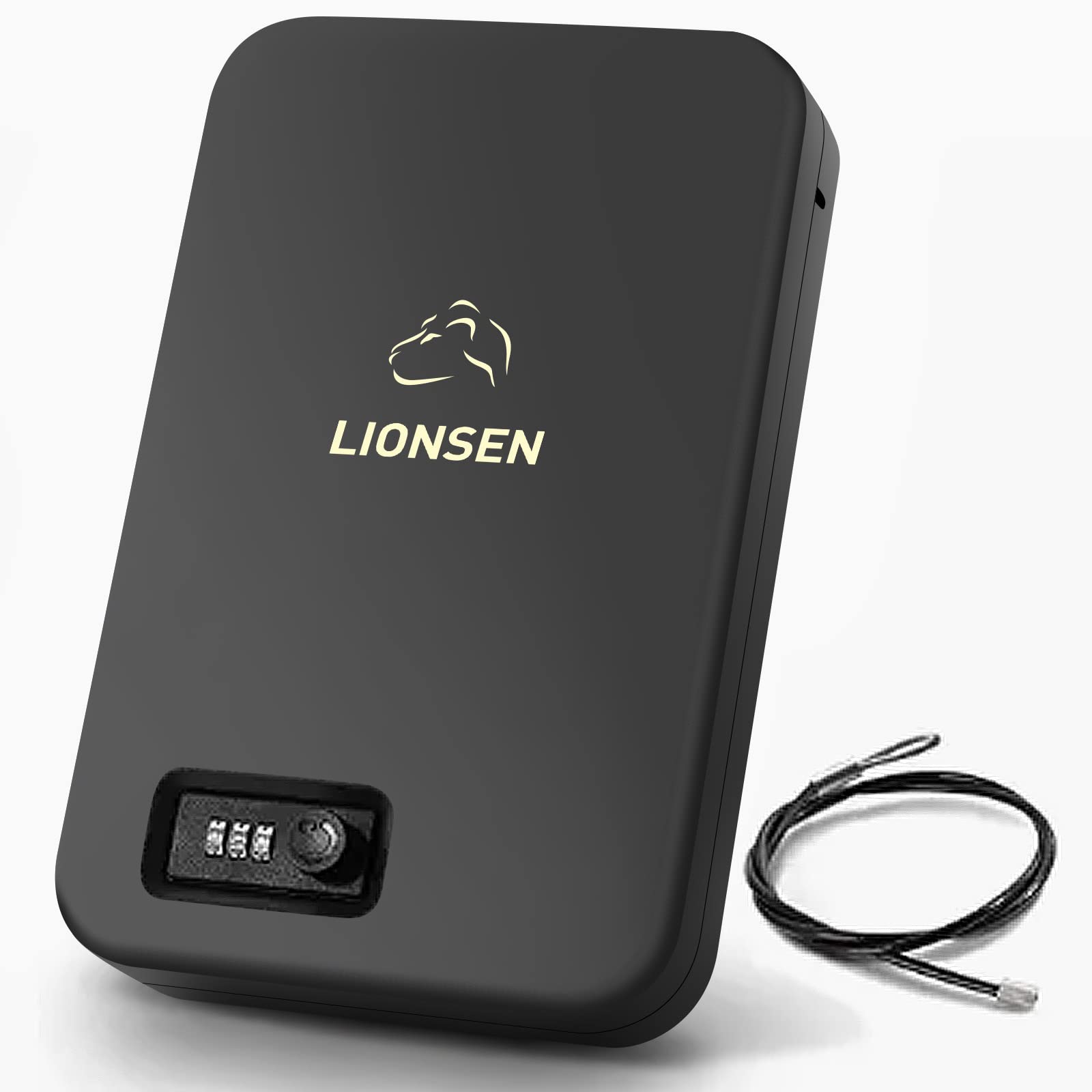 Portable Fireproof Gun Safe for Pistols - Combination Lock Security Box for Car, Home & Travel | Secure Handgun Storage for Vehicles, Trucks & Personal Use