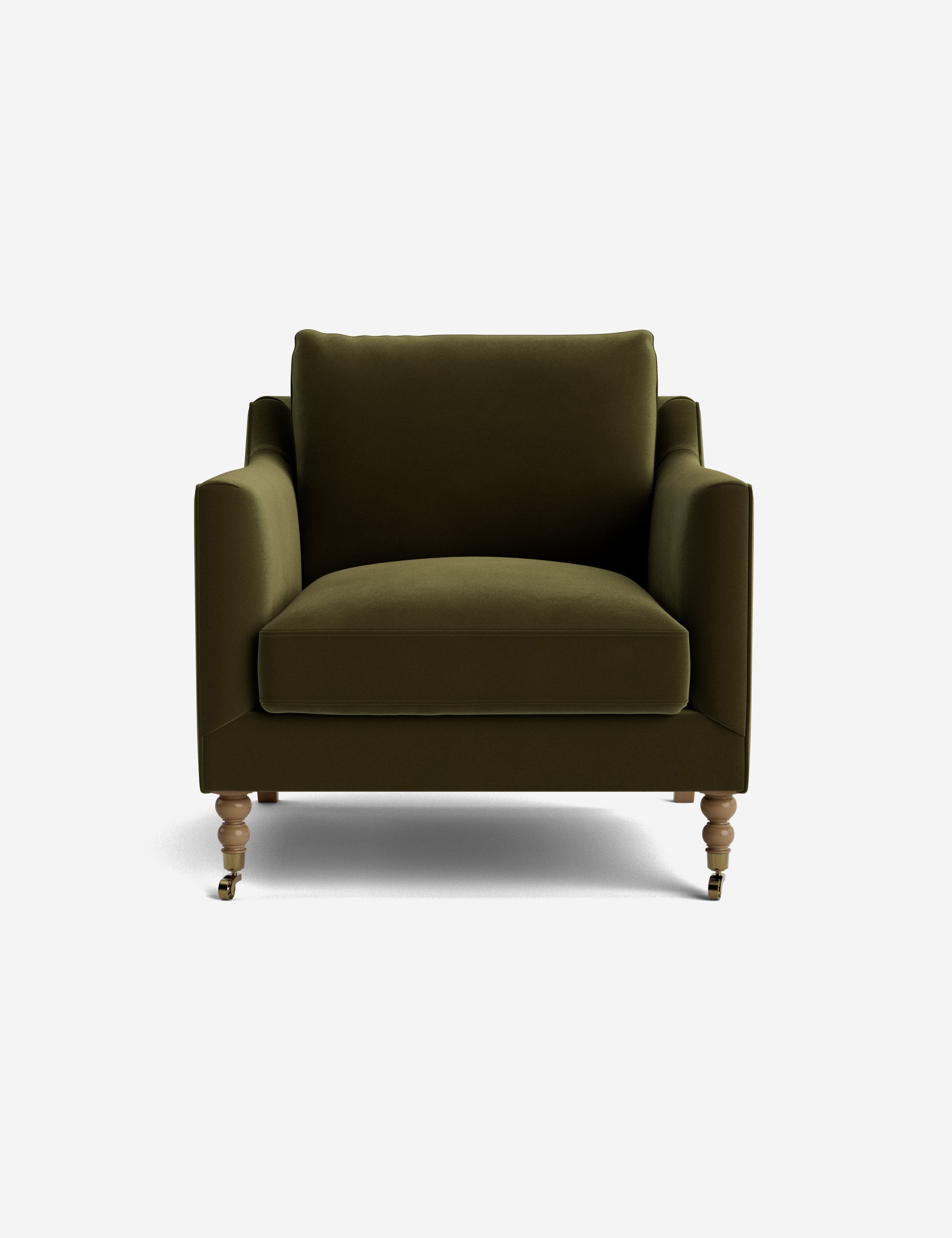 Fabienne Accent Chair - Modern Upholstered Lounge Chair for Living Room, Bedroom & Office - Comfortable Reading Chair with Sturdy Wooden Legs