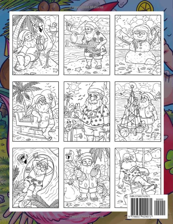 Christmas in July Coloring Book for Adults - Tropical Santa Beach Scenes | Relaxing Holiday Activity, Stress Relief & Creative Gift Idea