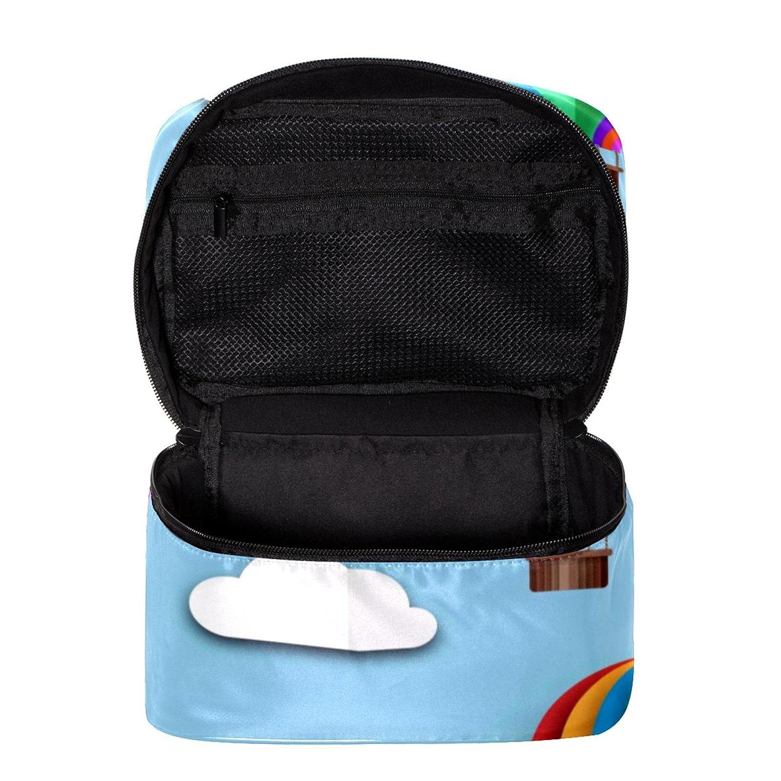 Hot Air Balloon Pattern Large Travel Makeup Bag - Waterproof Cosmetic Organizer Case with Zipper for Women & Girls | Perfect for Vacation, Gym, and Daily Use