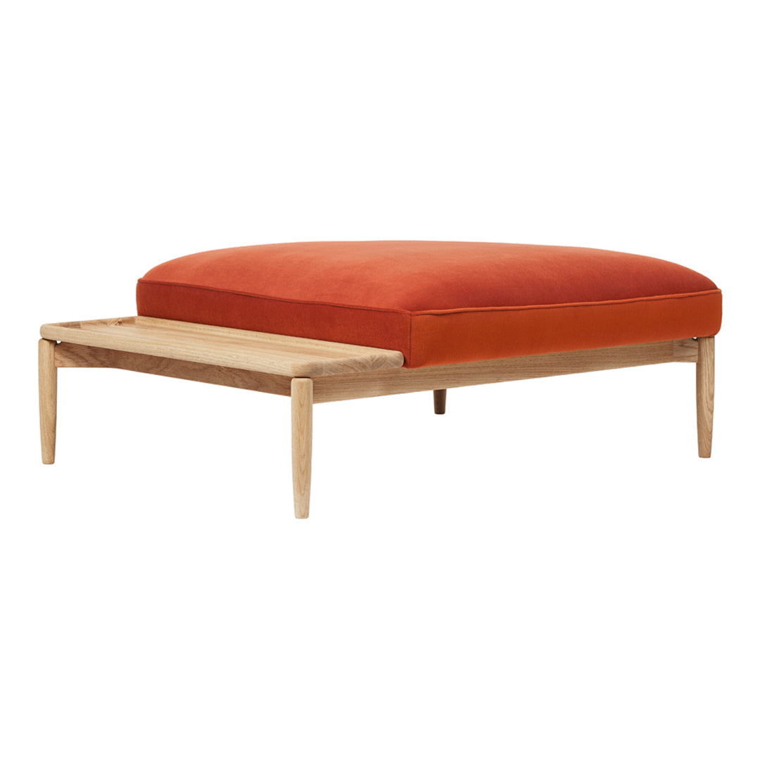 E350 Embrace Footstool with Table Section - Modern Ottoman with Storage for Living Room, Bedroom, or Office - Perfect for Relaxing, Reading, and Extra Seating