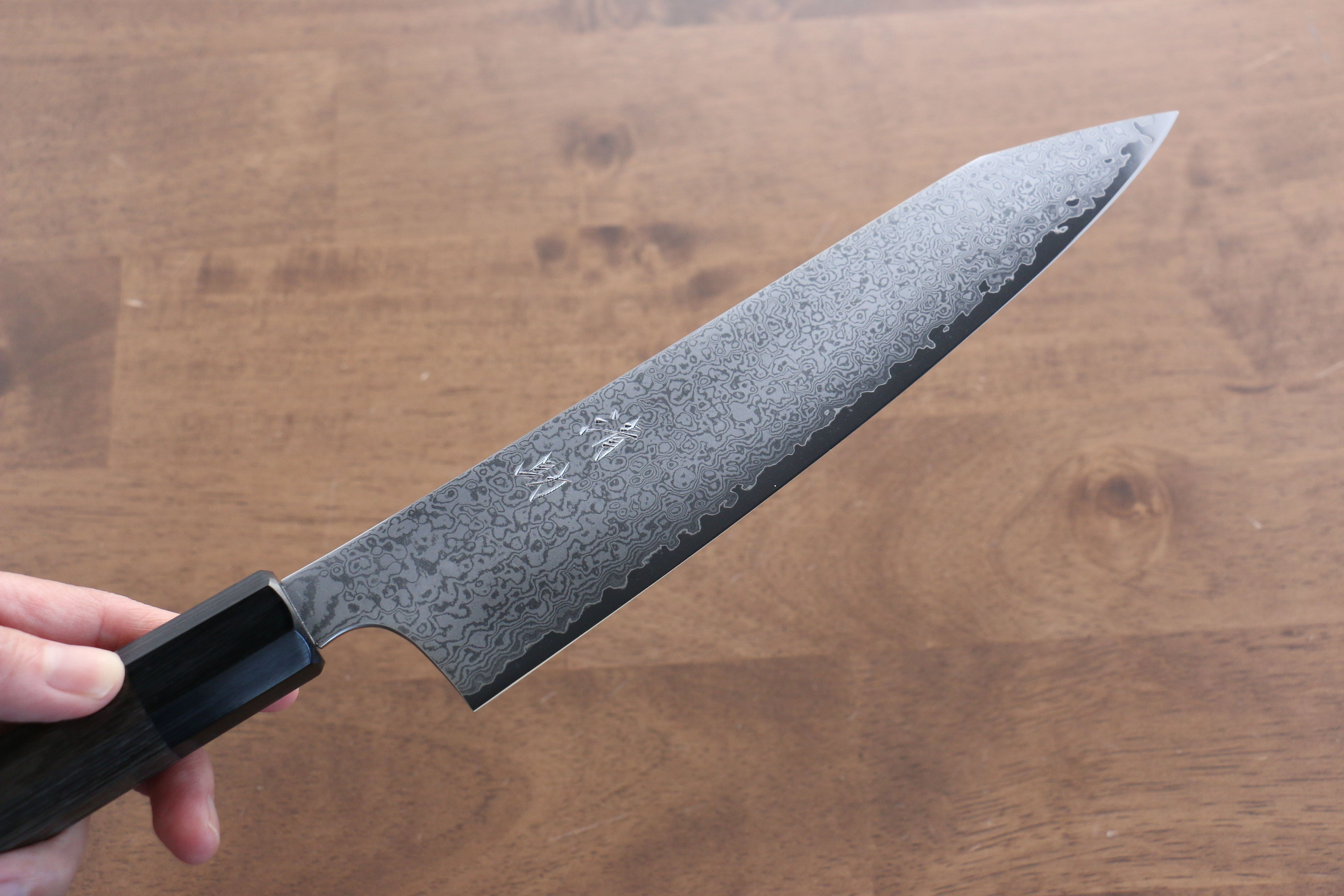 Premium Seisuke VG10 33-Layer Damascus Kiritsuke Gyuto Knife 210mm - Gray Pakka Wood Handle - Japanese Chef Knife for Sushi, Sashimi & Precision Cutting