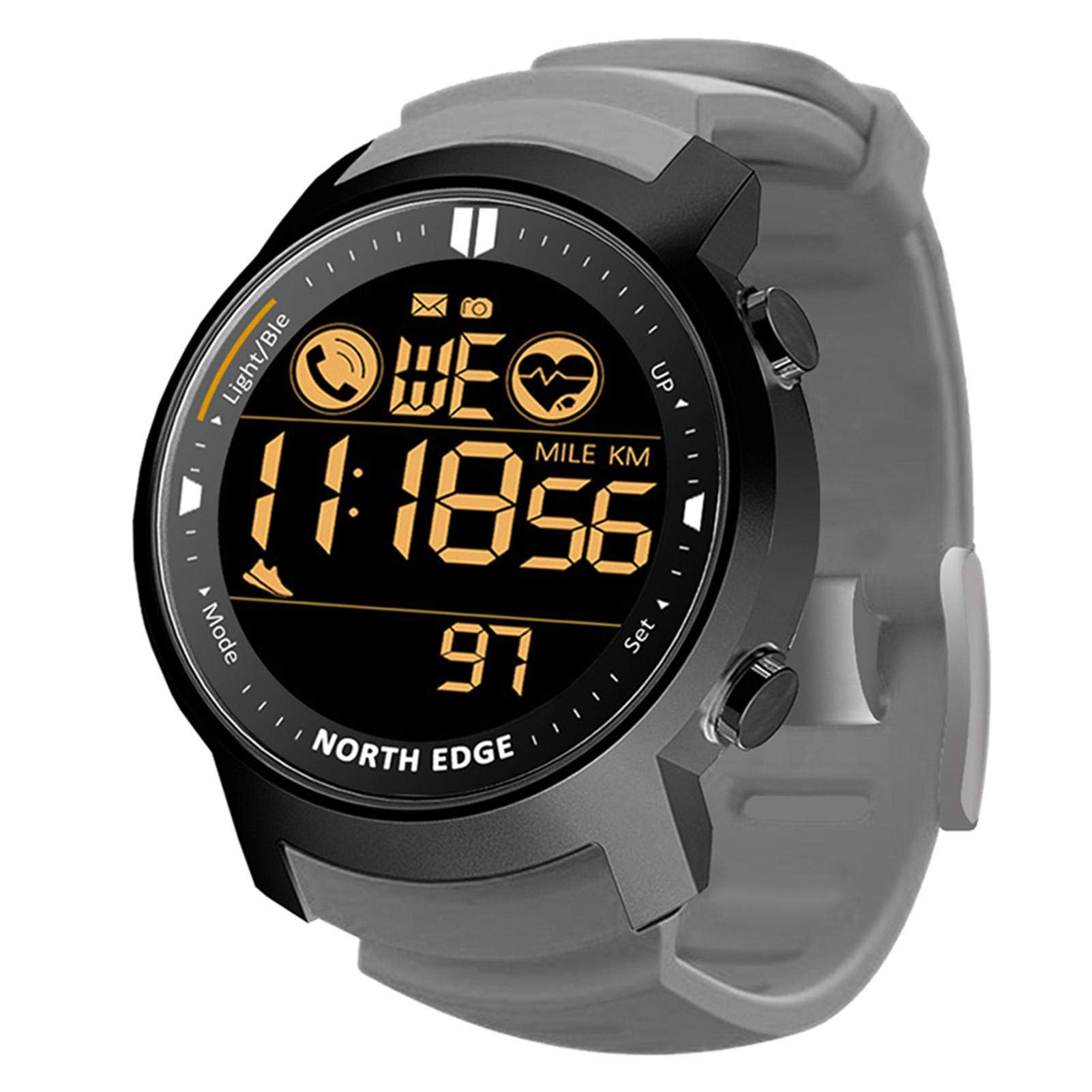 North Edge Laker Smart Watch - Waterproof Bluetooth Fitness Tracker with Heart Rate Monitor for Outdoor Sports & Active Lifestyle | Perfect for Running, Hiking & Daily Use