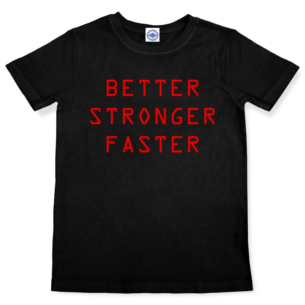 Better Stronger Faster Kids T-Shirt - Soft Cotton Graphic Tee for Boys & Girls - Perfect for School, Sports & Everyday Play